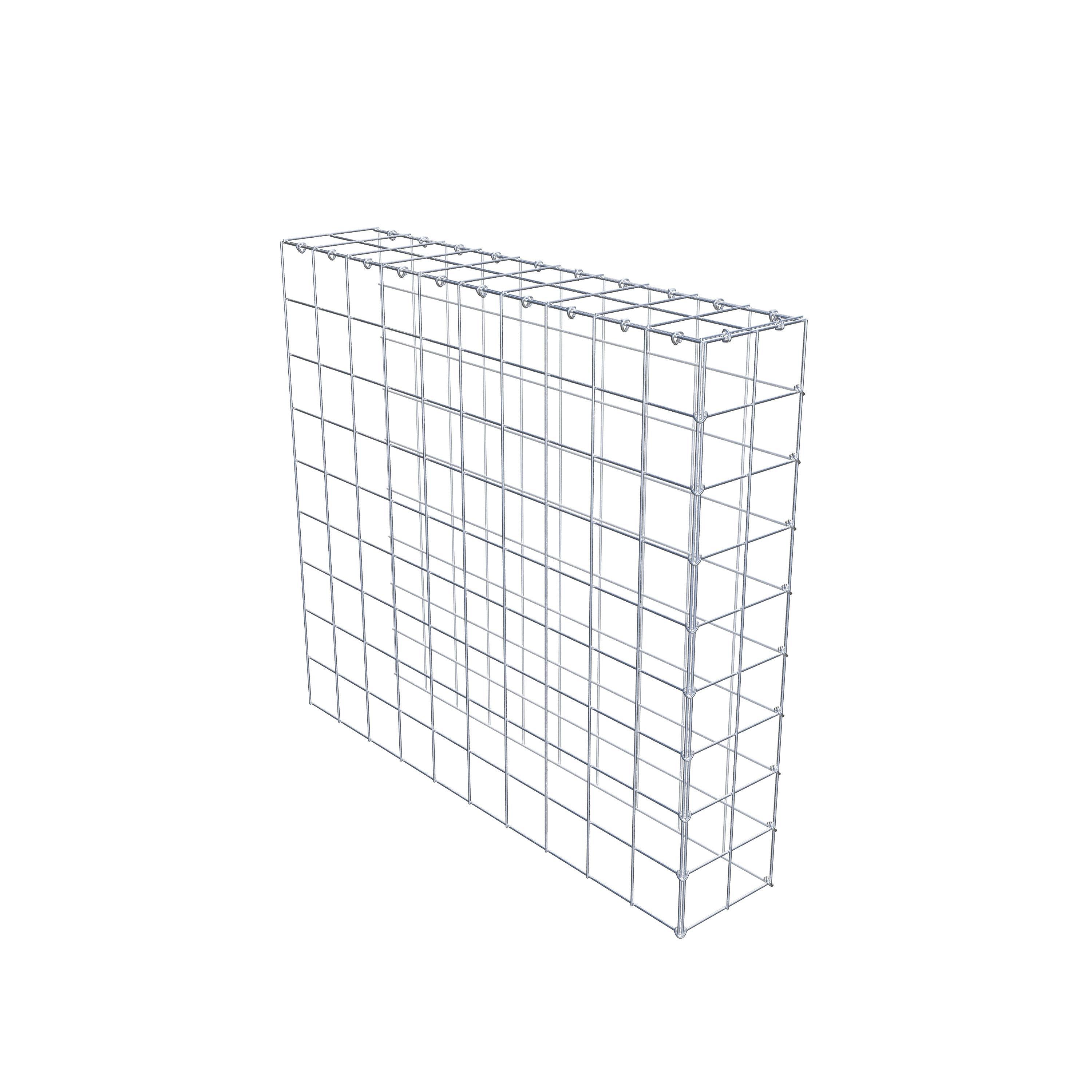 Mounted gabion type 4 100 cm x 90 cm x 20 cm (L x H x D), mesh size 10 cm x 10 cm, C-ring