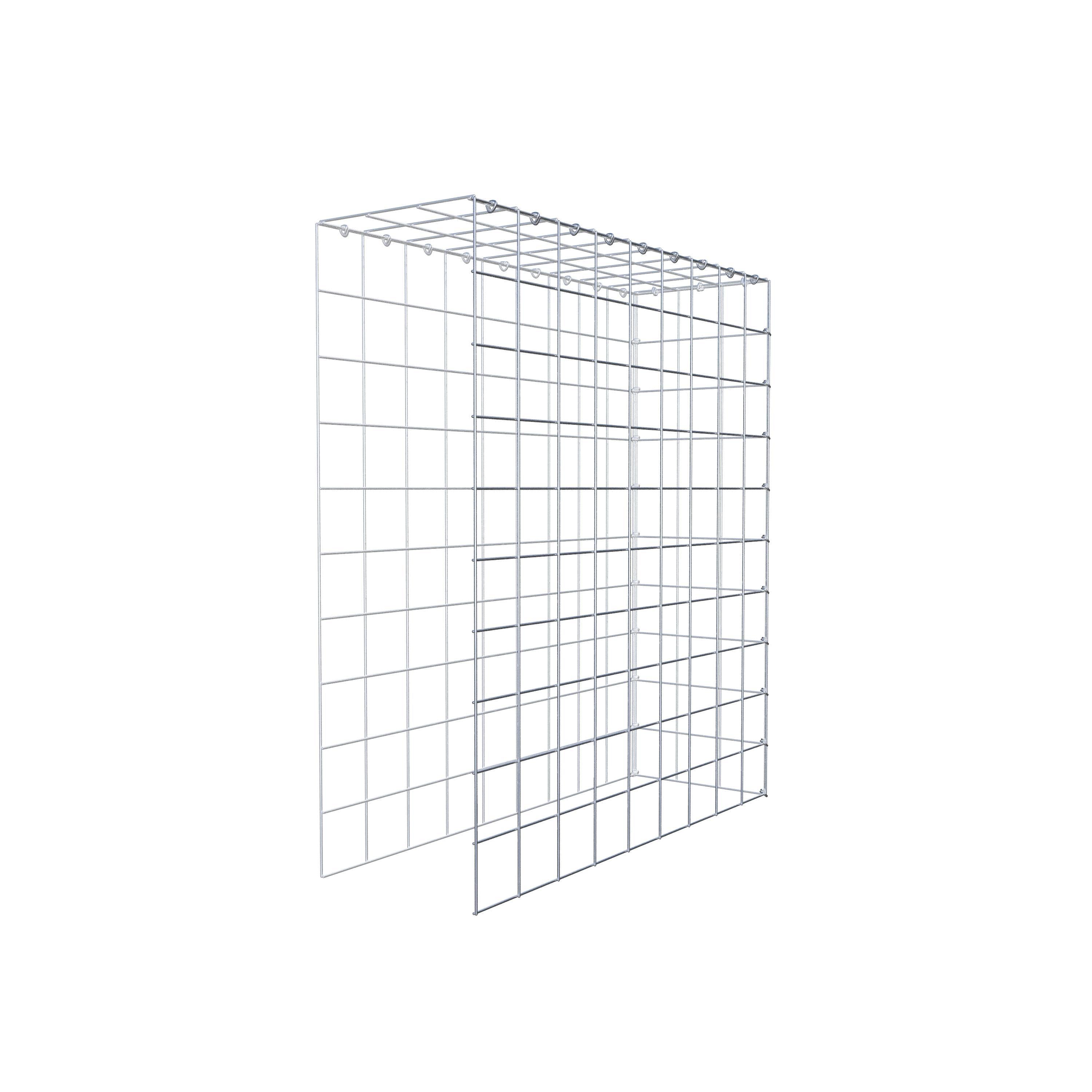 Monteret gabion type 4 100 cm x 90 cm x 30 cm (L x H x D), maskestørrelse 10 cm x 10 cm, C-ring