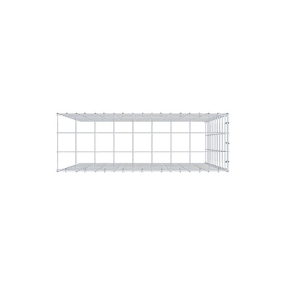 Monteret gabion type 4 100 cm x 90 cm x 30 cm (L x H x D), maskestørrelse 10 cm x 10 cm, C-ring