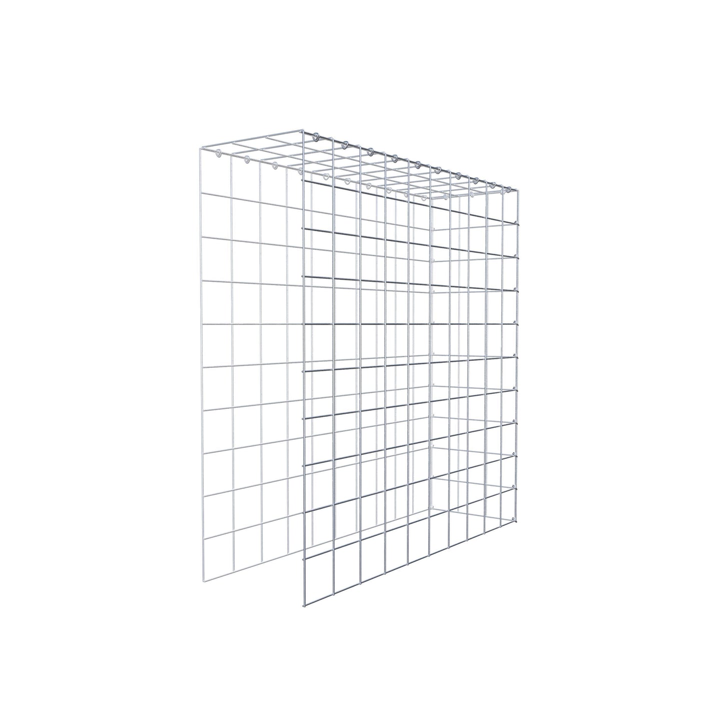 Monteret gabion type 4 100 cm x 100 cm x 30 cm (L x H x D), maskestørrelse 10 cm x 10 cm, C-ring