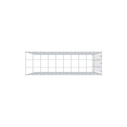 Monteret gabion type 4 100 cm x 100 cm x 30 cm (L x H x D), maskestørrelse 10 cm x 10 cm, C-ring