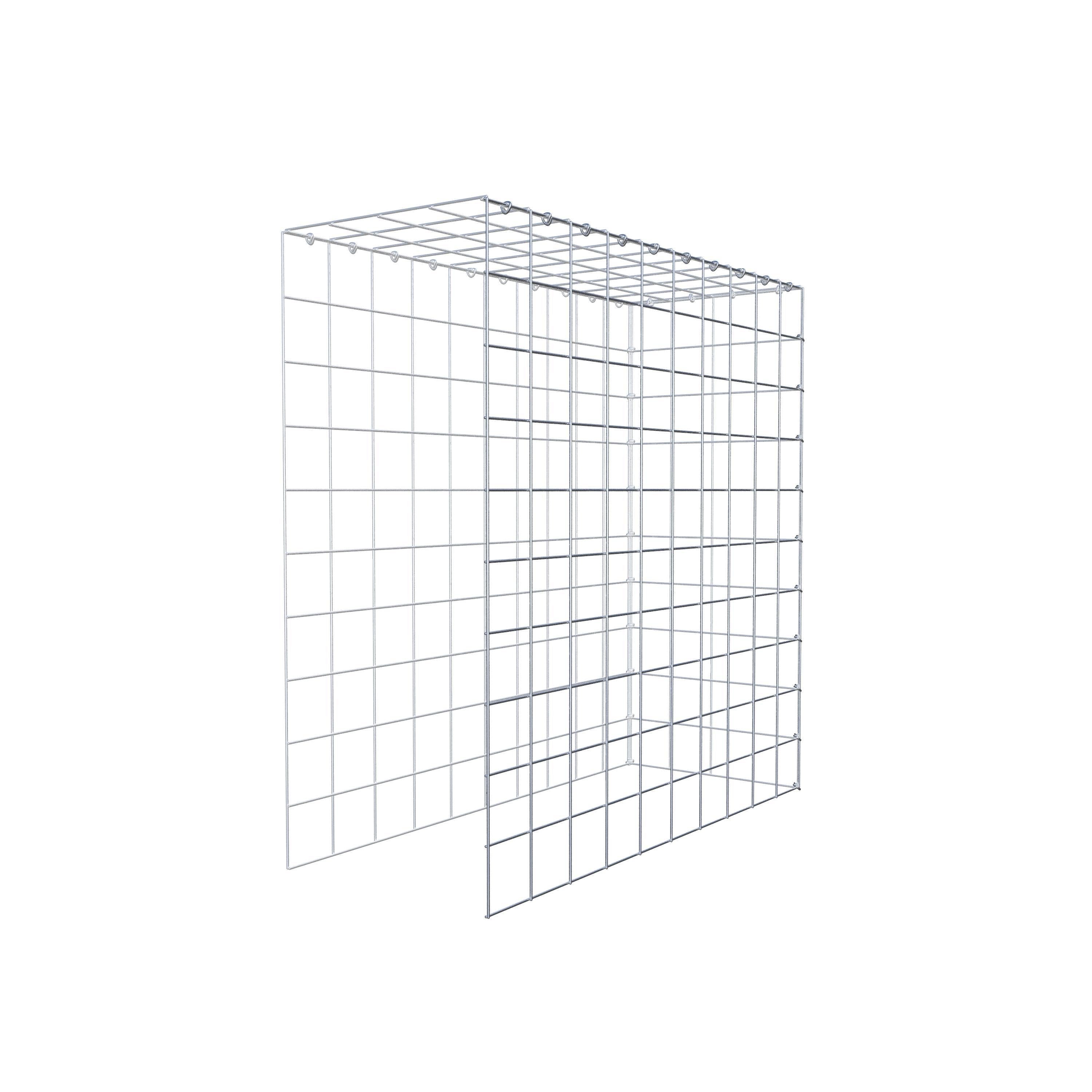 Monteret gabion type 4 100 cm x 100 cm x 40 cm (L x H x D), maskestørrelse 10 cm x 10 cm, C-ring