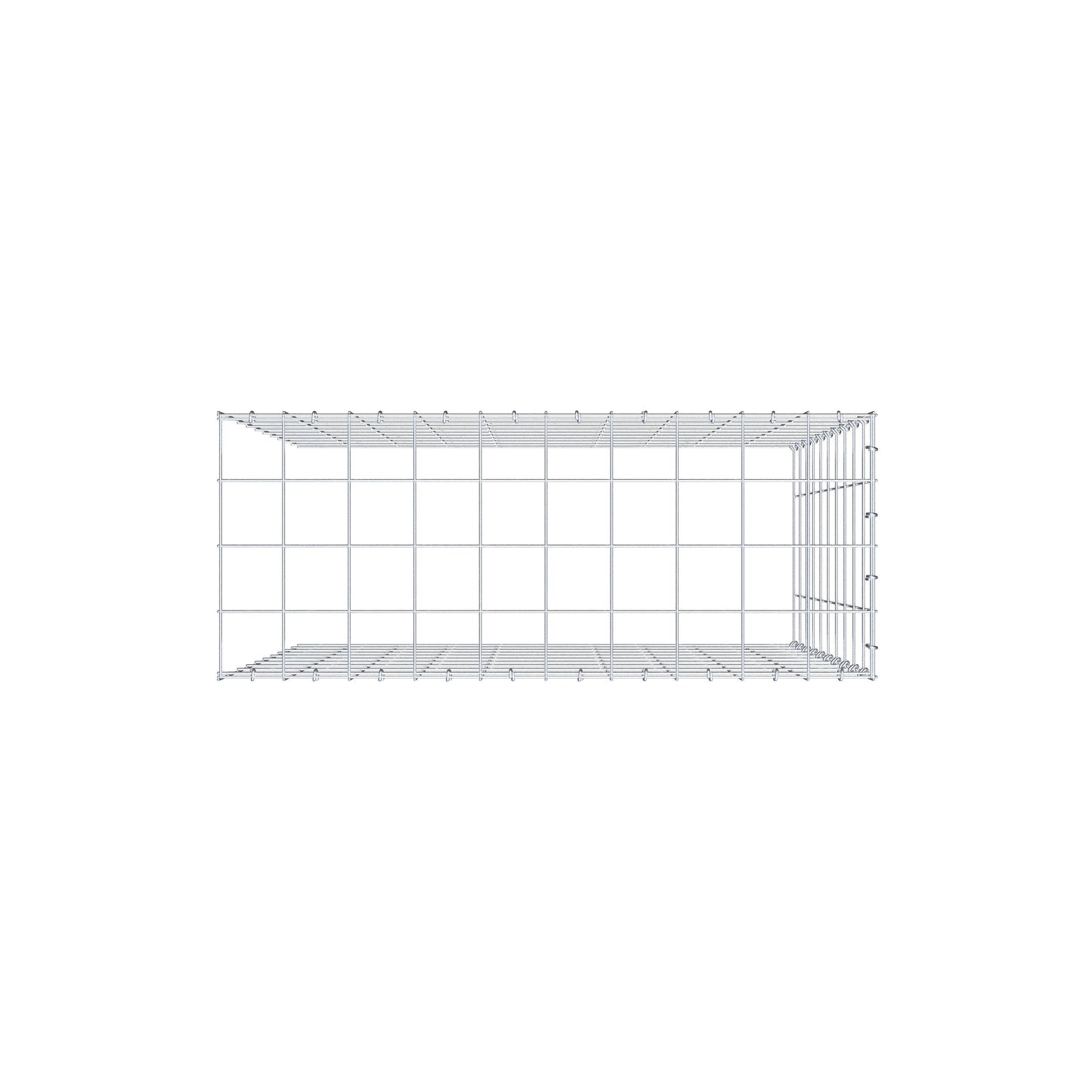 Anbaugabione Typ 4 100 cm x 100 cm x 40 cm (L x H x T), Maschenweite 10 cm x 10 cm, C-Ring