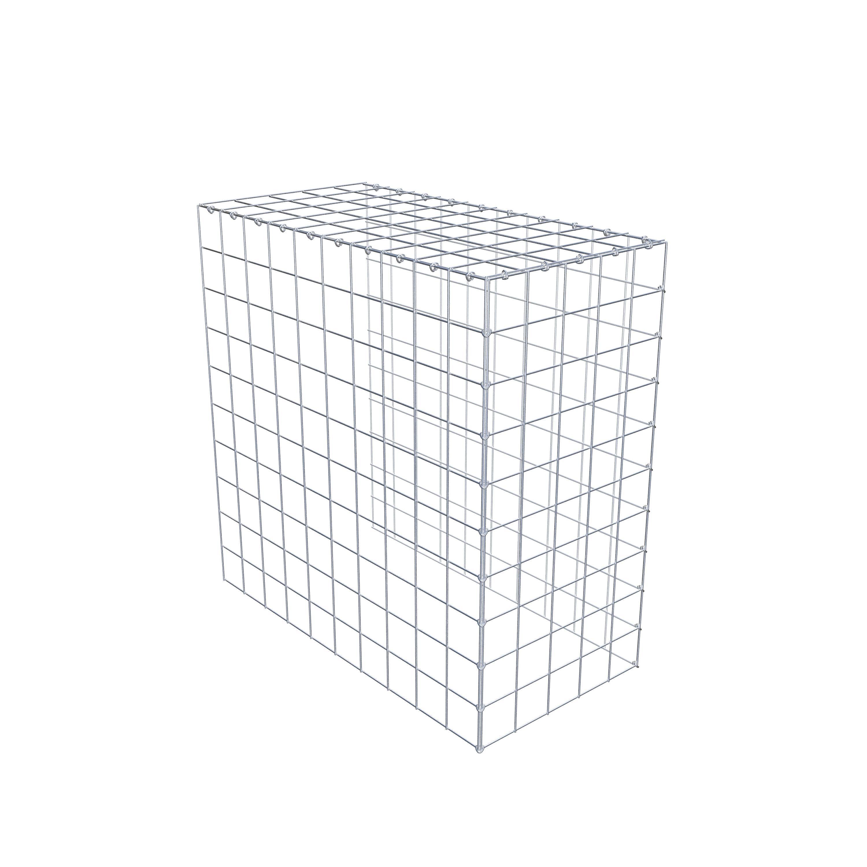 Monteret gabion type 4 100 cm x 100 cm x 50 cm (L x H x D), maskestørrelse 10 cm x 10 cm, C-ring