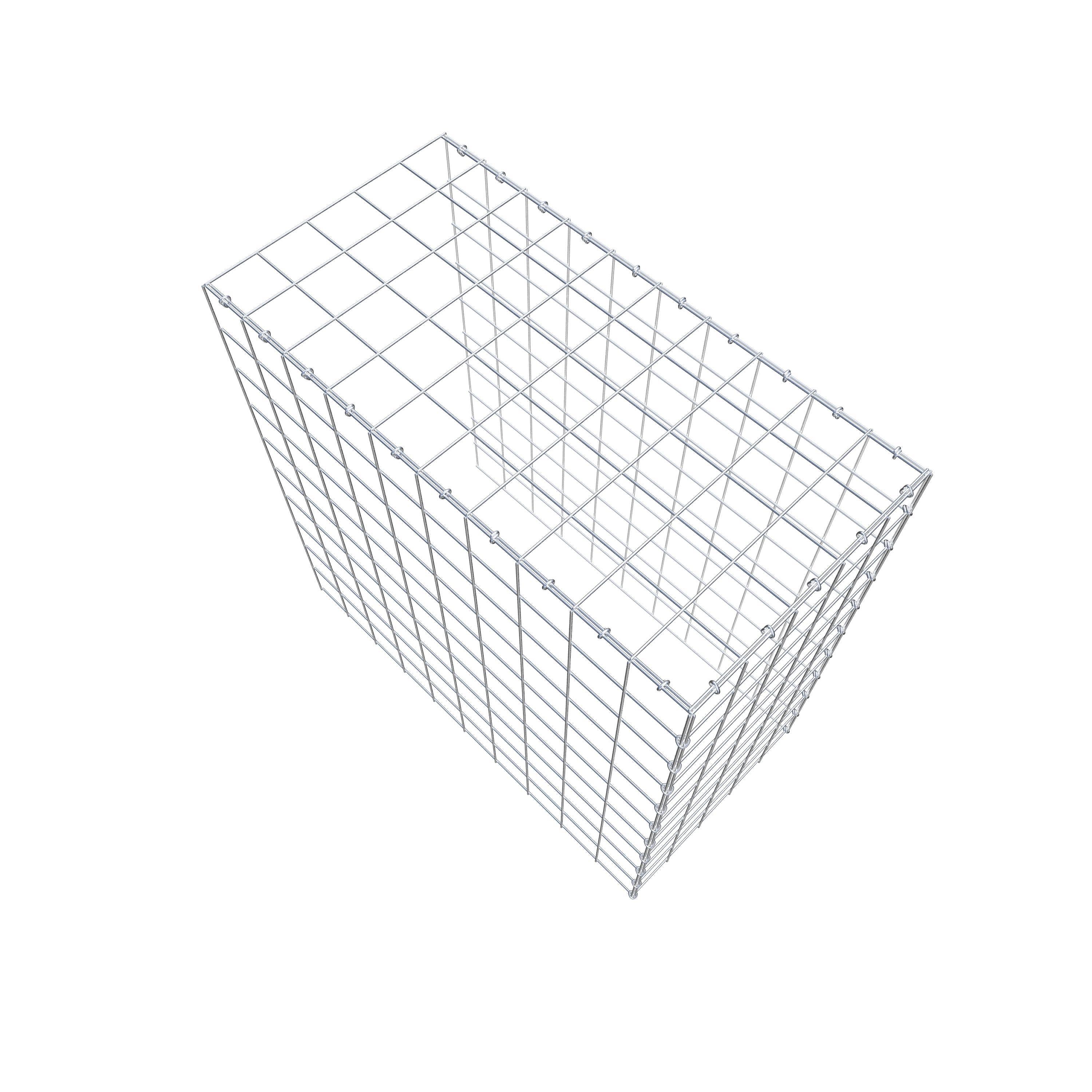 Monteret gabion type 4 100 cm x 100 cm x 50 cm (L x H x D), maskestørrelse 10 cm x 10 cm, C-ring