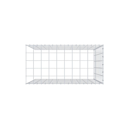 Gabbione aggiuntivo tipo 4 100 cm x 100 cm x 50 cm (L x H x P), maglia 10 cm x 10 cm, anello a C