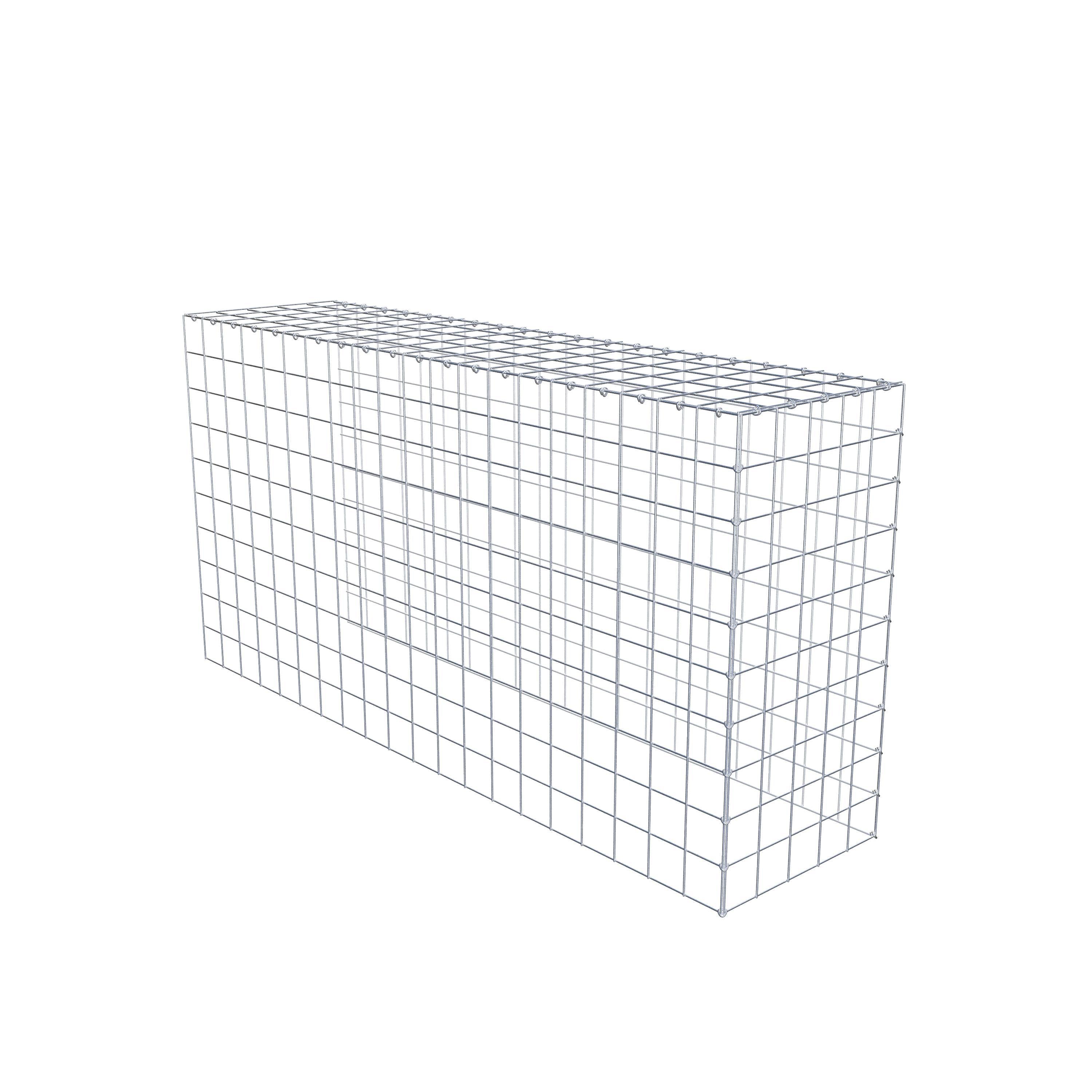 Monteret gabion type 4 200 cm x 100 cm x 50 cm (L x H x D), maskestørrelse 10 cm x 10 cm, C-ring