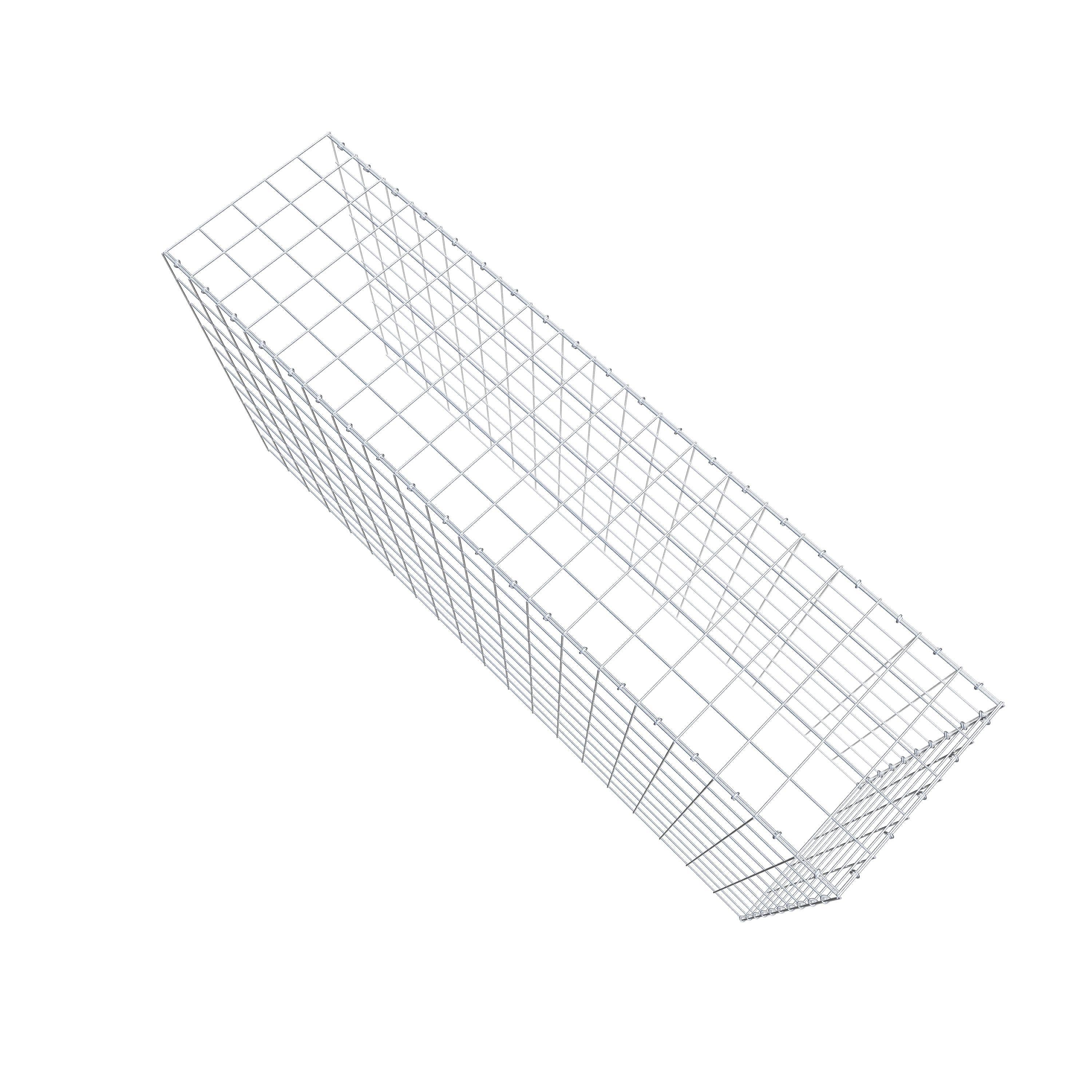 Monteret gabion type 4 200 cm x 100 cm x 50 cm (L x H x D), maskestørrelse 10 cm x 10 cm, C-ring