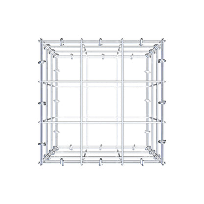 Gabion 30 cm x 30 cm x 30 cm (L x H x D), maskstorlek 10 cm x 10 cm, C-ring