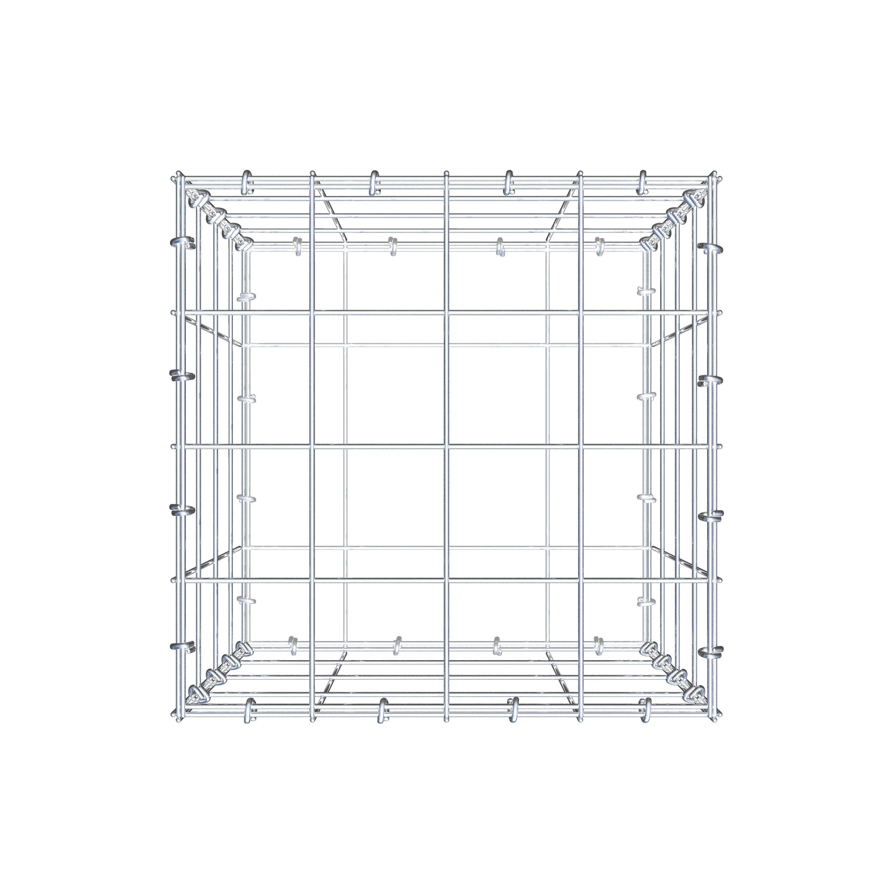 Gabion 40 cm x 40 cm x 40 cm (L x H x D), maskestørrelse 10 cm x 10 cm, C-ring