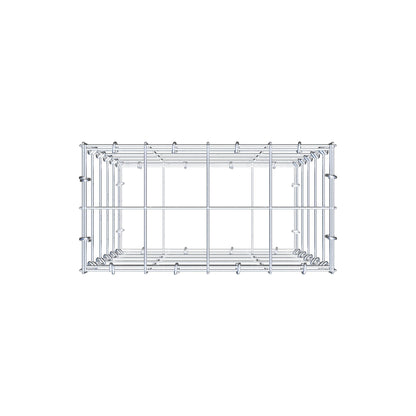Gabione 50 cm x 40 cm x 20 cm (L x H x T), Maschenweite 10 cm x 10 cm, C-Ring