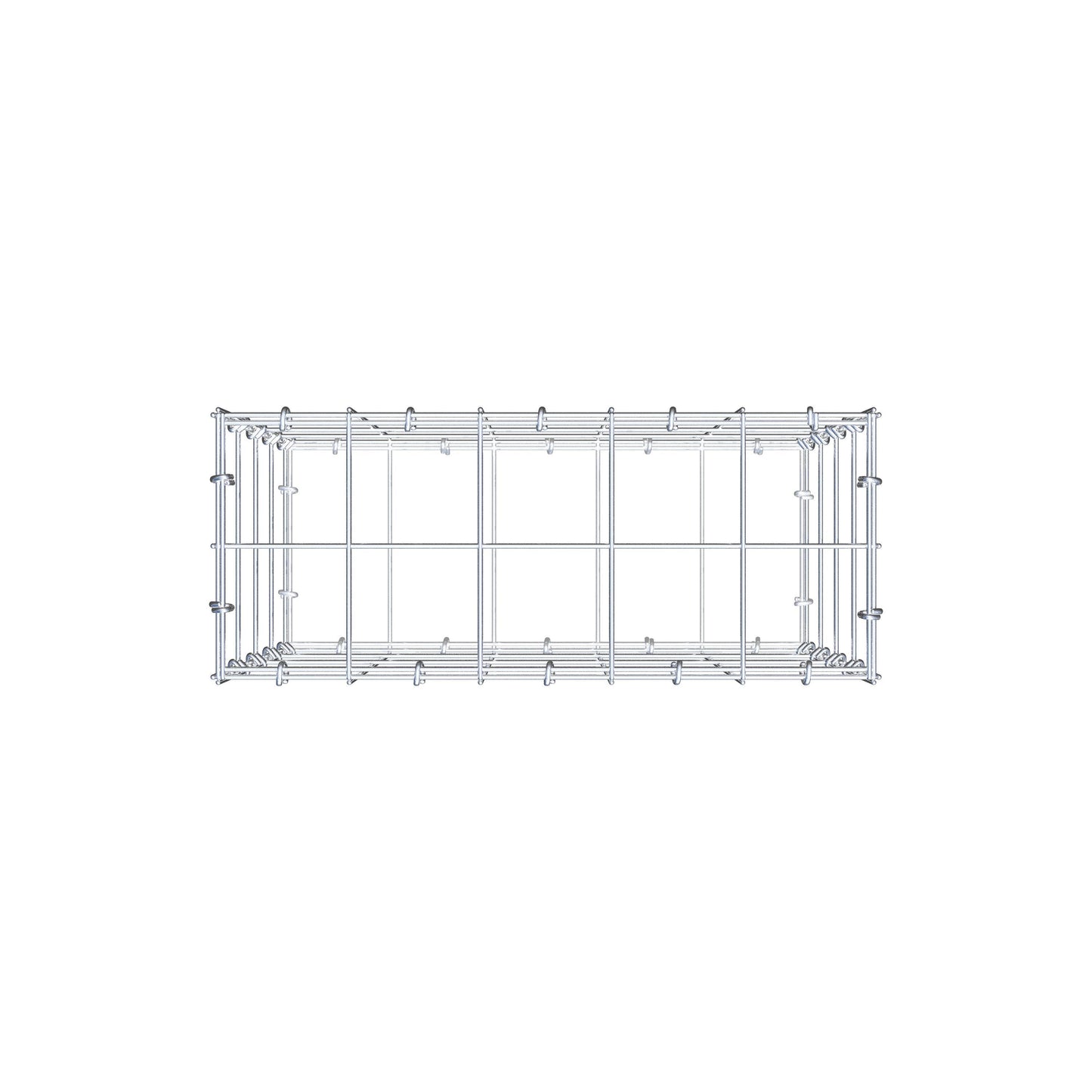 Gabione 50 cm x 40 cm x 20 cm (L x H x T), Maschenweite 10 cm x 10 cm, C-Ring