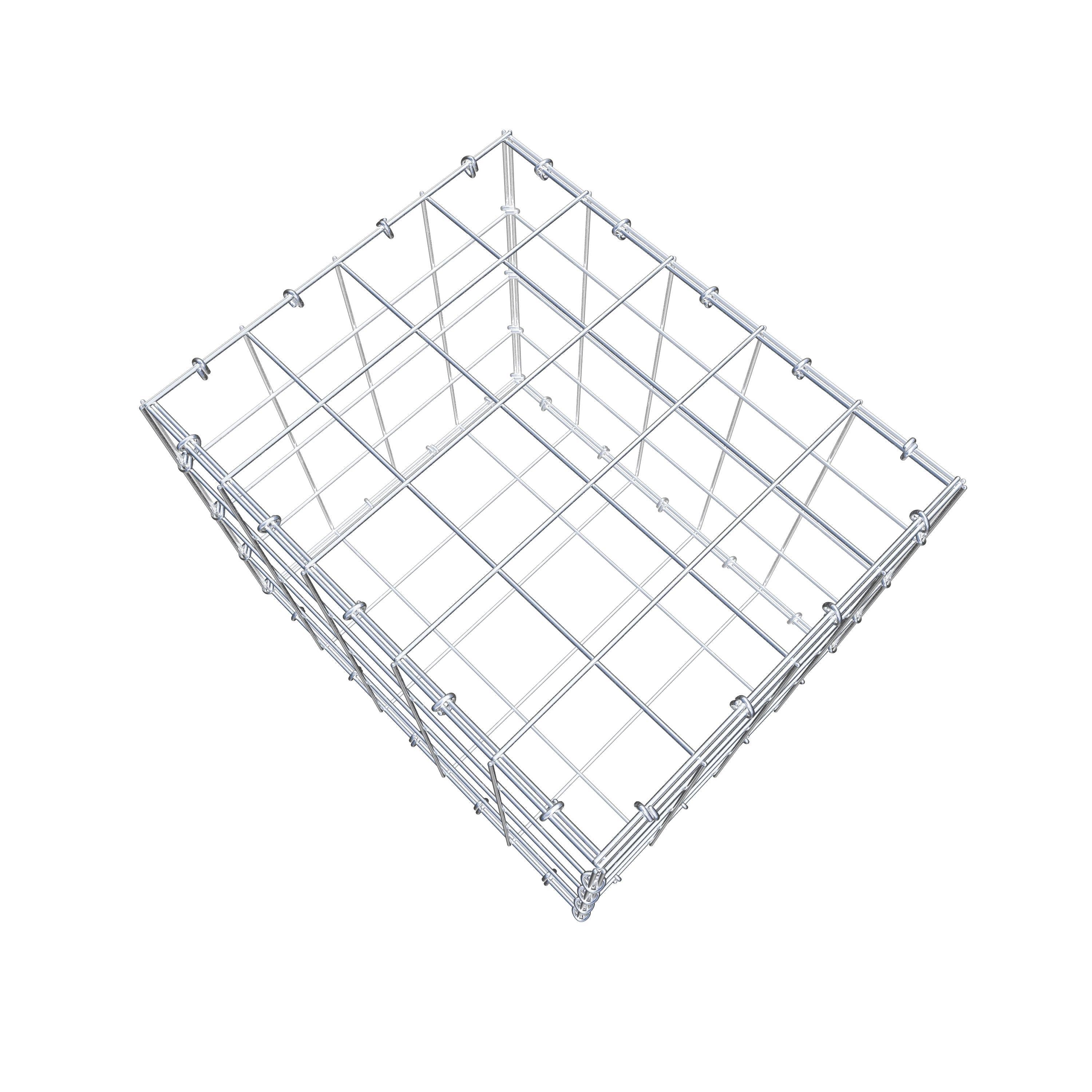 Gabion 50 cm x 40 cm x 40 cm (L x H x D), maskestørrelse 10 cm x 10 cm, C-ring