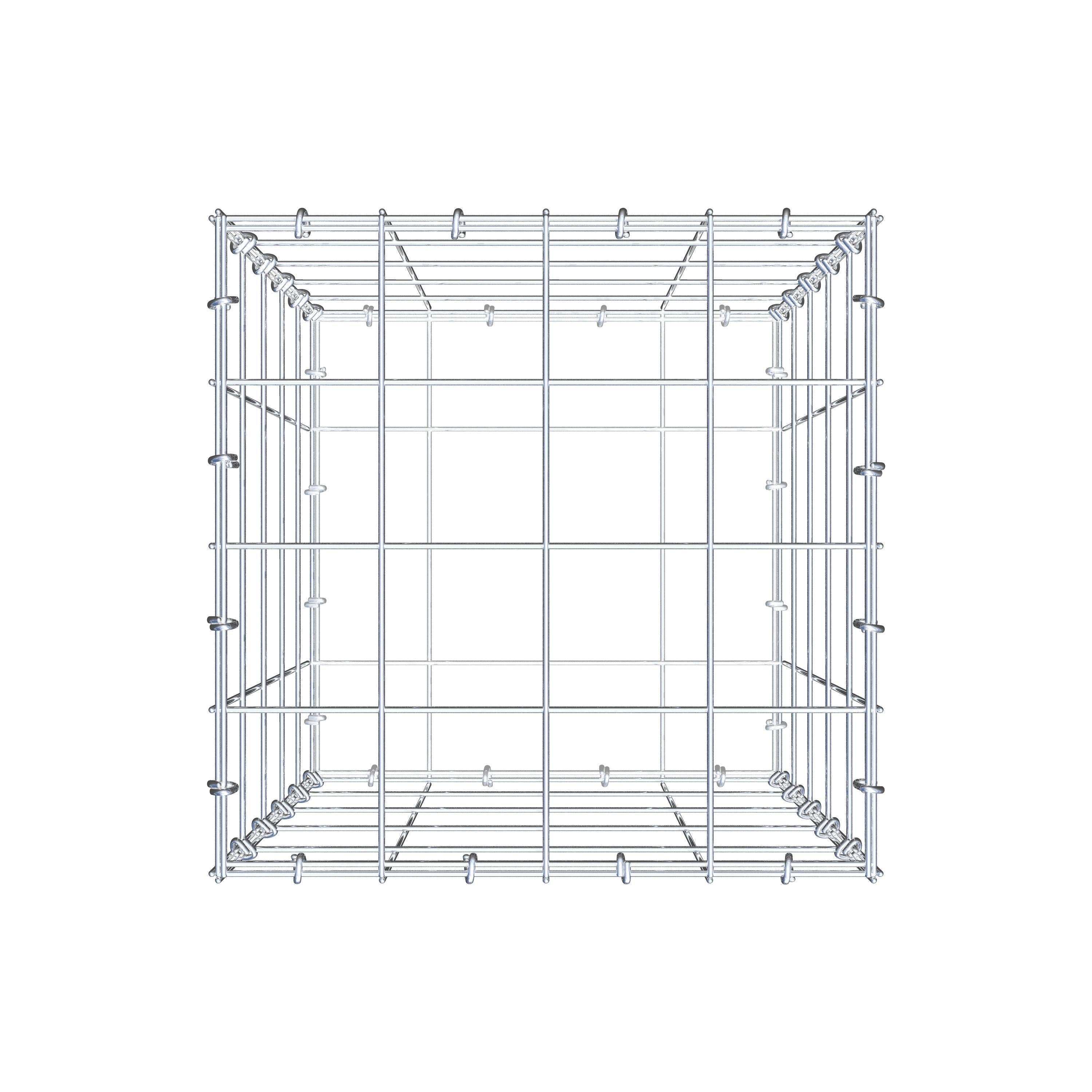 Gabion 50 cm x 40 cm x 40 cm (L x H x D), maskestørrelse 10 cm x 10 cm, C-ring