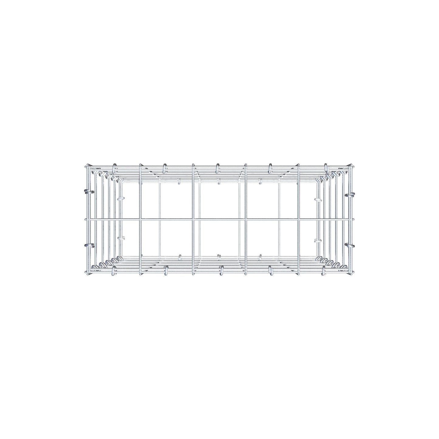 Gabion 50 cm x 50 cm x 20 cm (L x H x D), maskstorlek 10 cm x 10 cm, C-ring