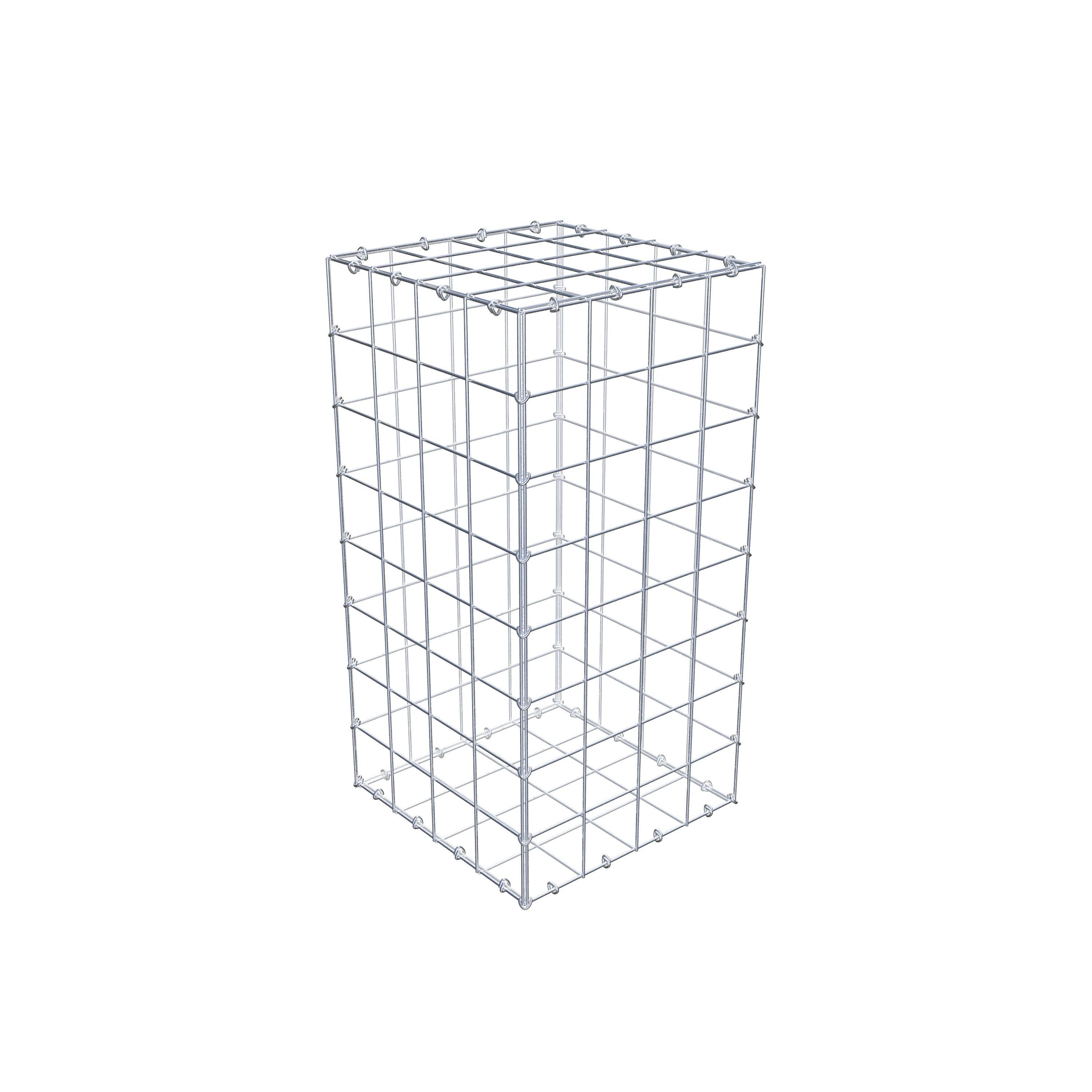 Gabion 80 cm x 40 cm x 40 cm (L x H x D), mesh size 10 cm x 10 cm, C-ring