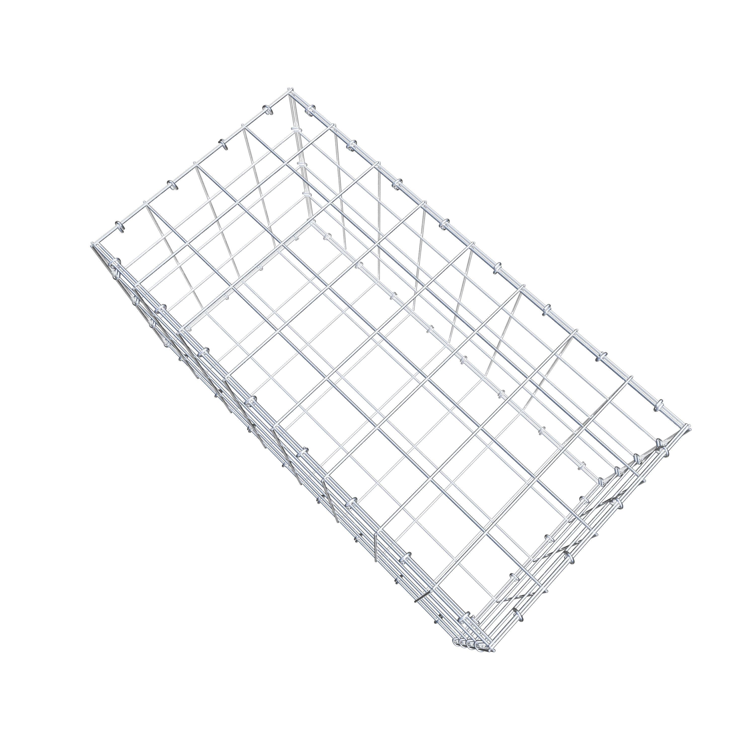 Gabion 80 cm x 40 cm x 40 cm (L x H x D), mesh size 10 cm x 10 cm, C-ring