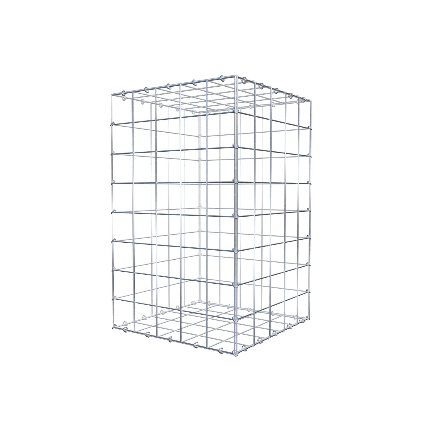 Gabion 80 cm x 50 cm x 50 cm (L x H x D), mesh size 10 cm x 10 cm, C-ring
