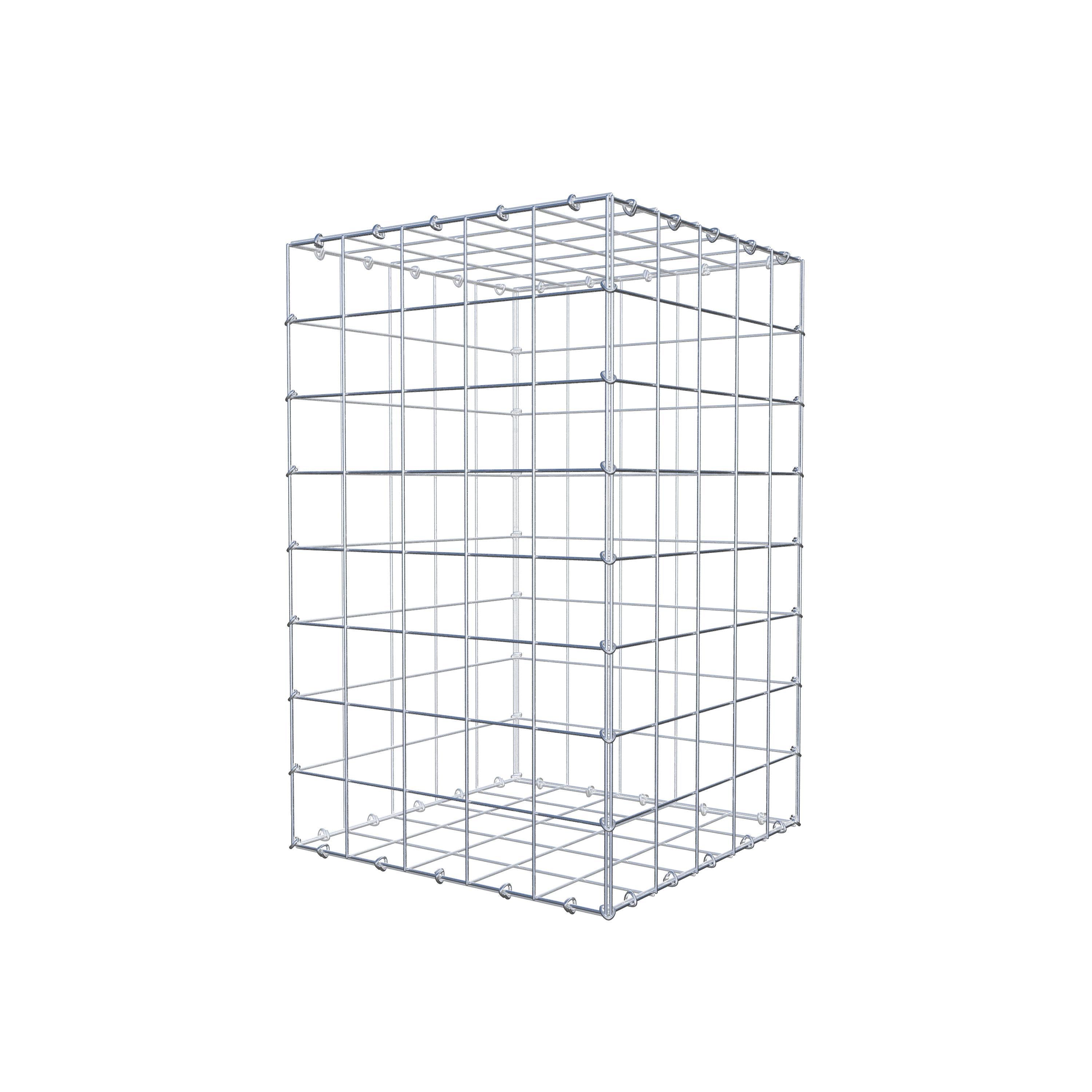 Gabion 80 cm x 50 cm x 50 cm (L x H x D), mesh size 10 cm x 10 cm, C-ring