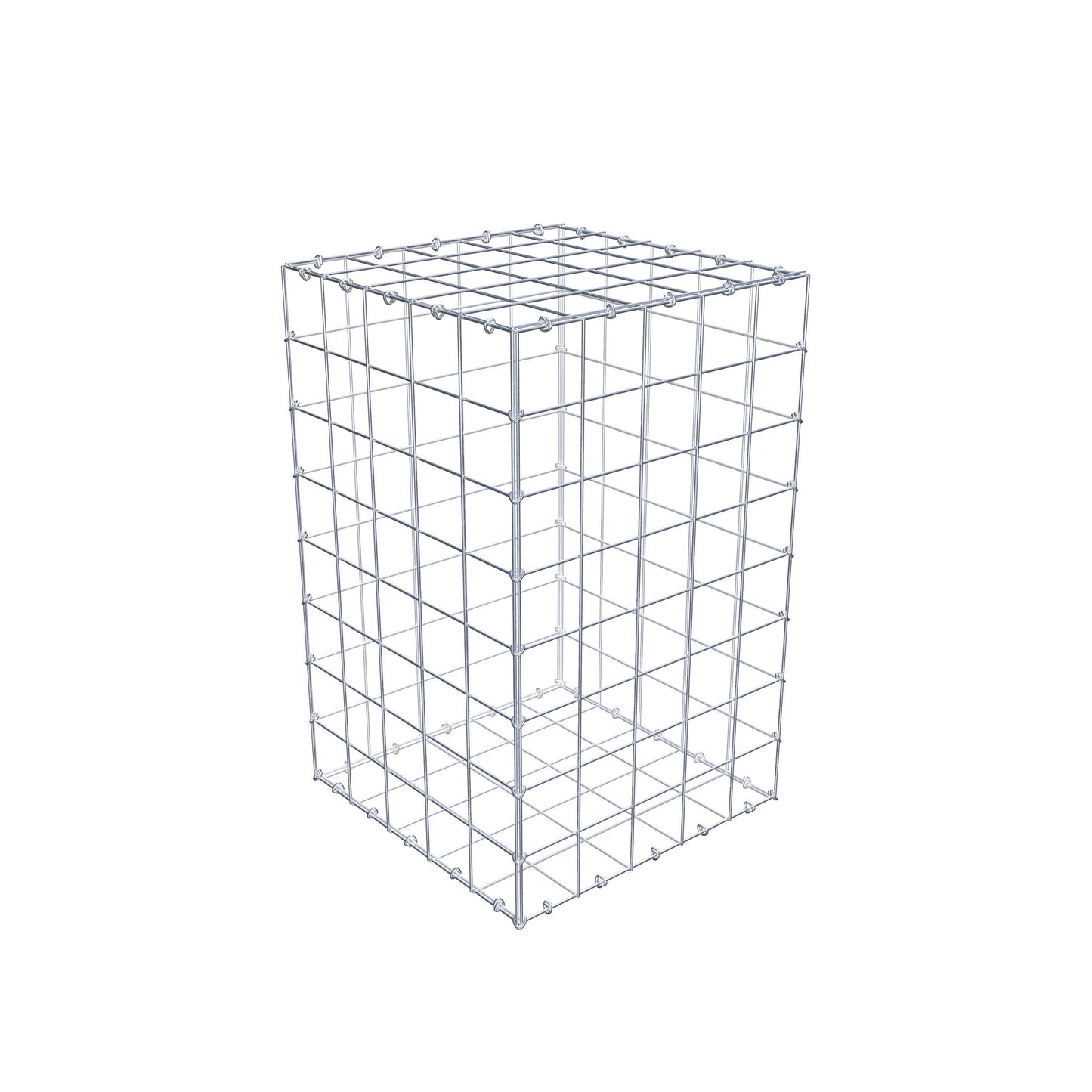 Gabion 80 cm x 50 cm x 50 cm (L x H x D), mesh size 10 cm x 10 cm, C-ring