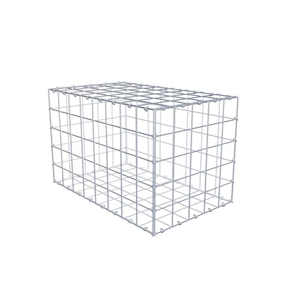 Gabion 80 cm x 50 cm x 50 cm (L x H x D), mesh size 10 cm x 10 cm, C-ring