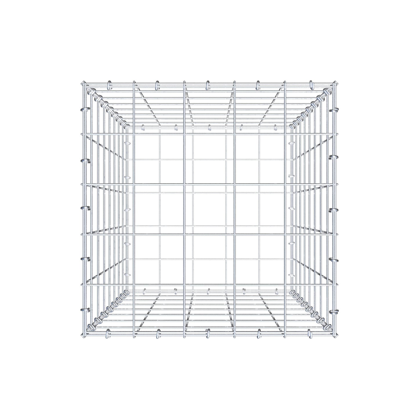 Gabion 80 cm x 50 cm x 50 cm (L x H x D), mesh size 10 cm x 10 cm, C-ring