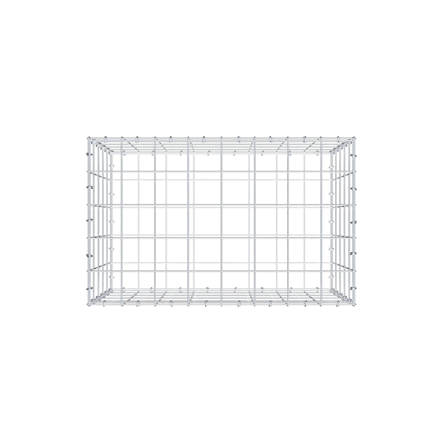 Gabion 80 cm x 50 cm x 50 cm (L x H x D), mesh size 10 cm x 10 cm, C-ring