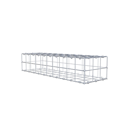 Gabbione 100 cm x 20 cm x 30 cm (L x H x P), maglia 10 cm x 10 cm, anello a C