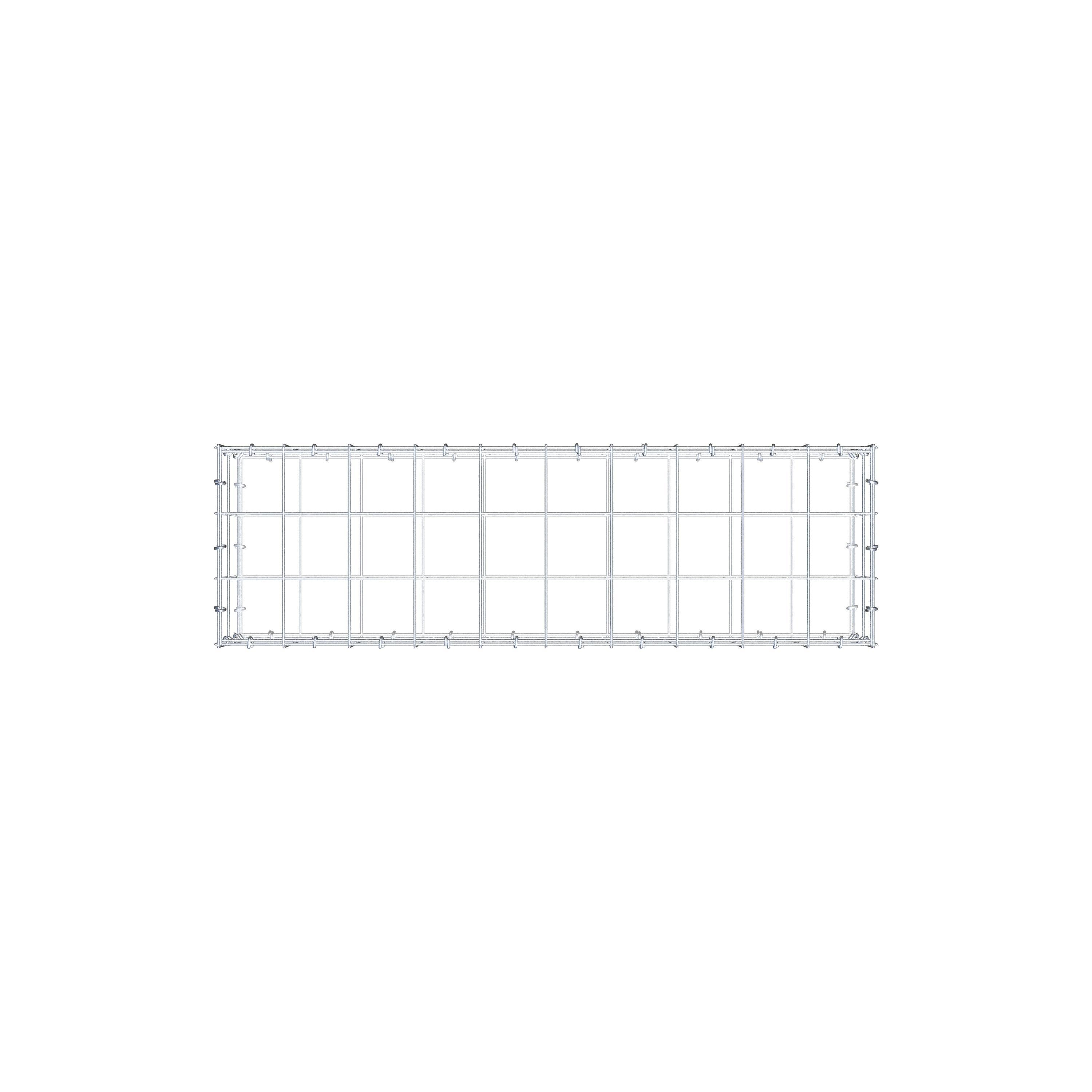 Gabion 100 cm x 20 cm x 30 cm (L x H x D), mesh size 10 cm x 10 cm, C-ring