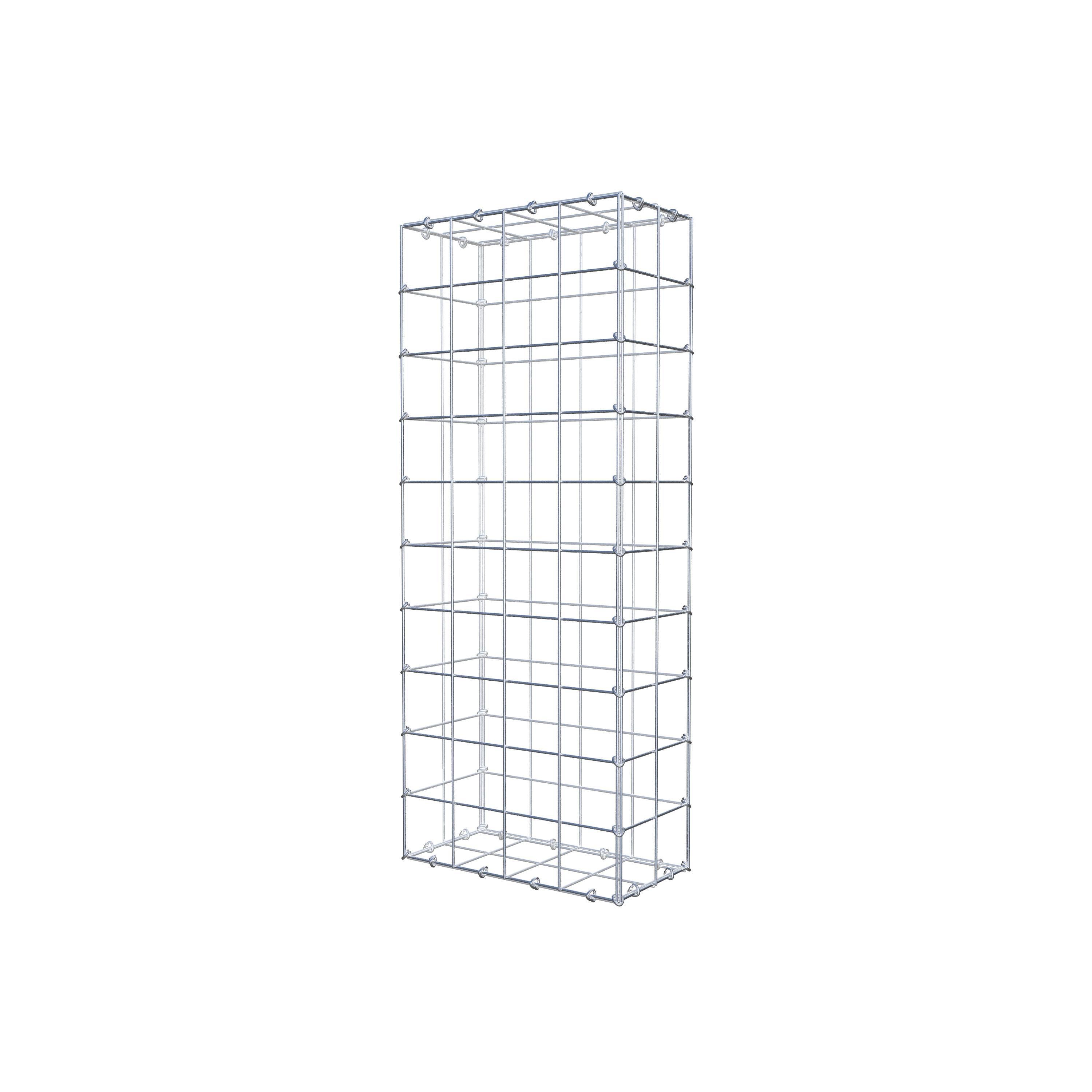 Gabion 100 cm x 20 cm x 40 cm (L x H x D), maskestørrelse 10 cm x 10 cm, C-ring