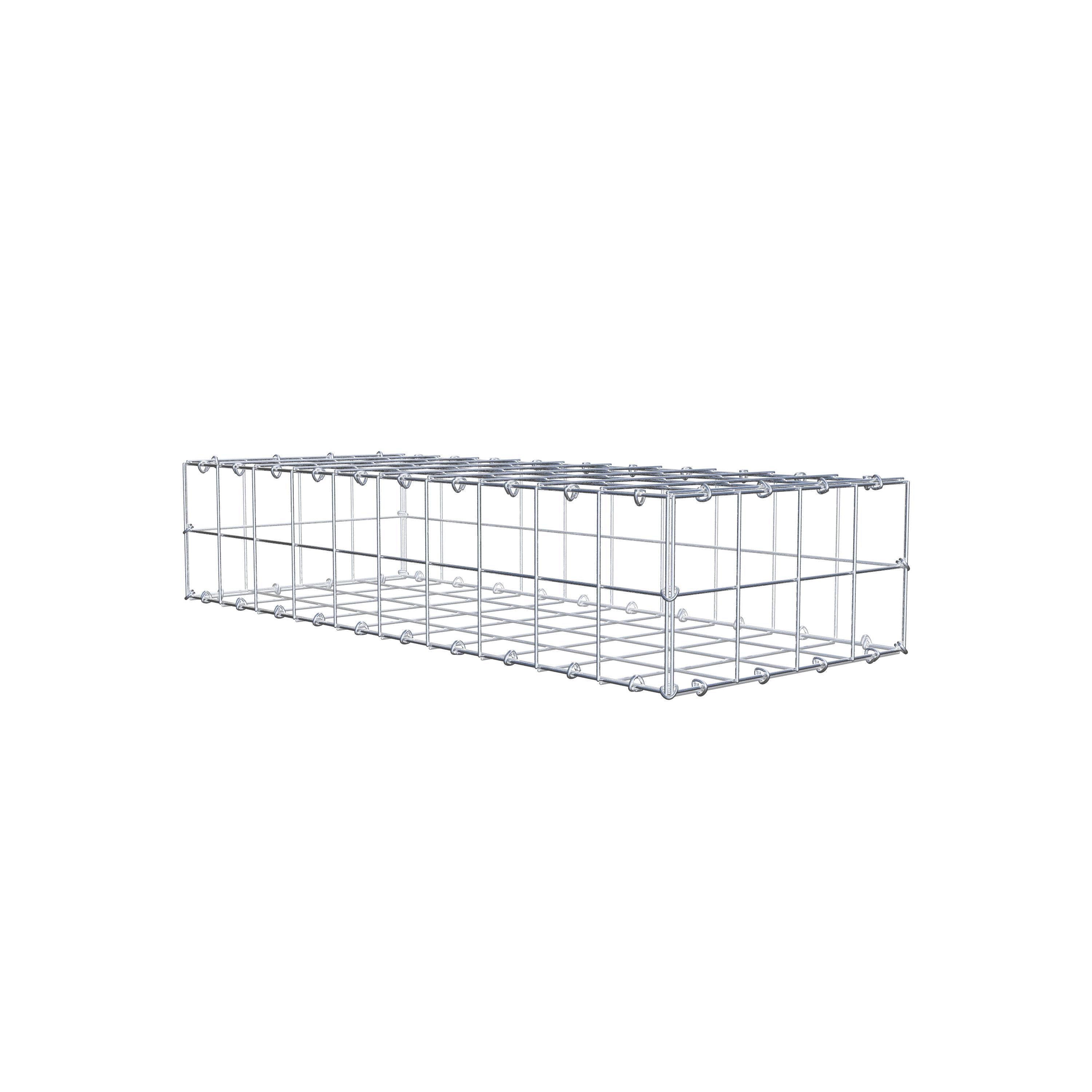 Gabione 100 cm x 20 cm x 40 cm (L x H x T), Maschenweite 10 cm x 10 cm, C-Ring