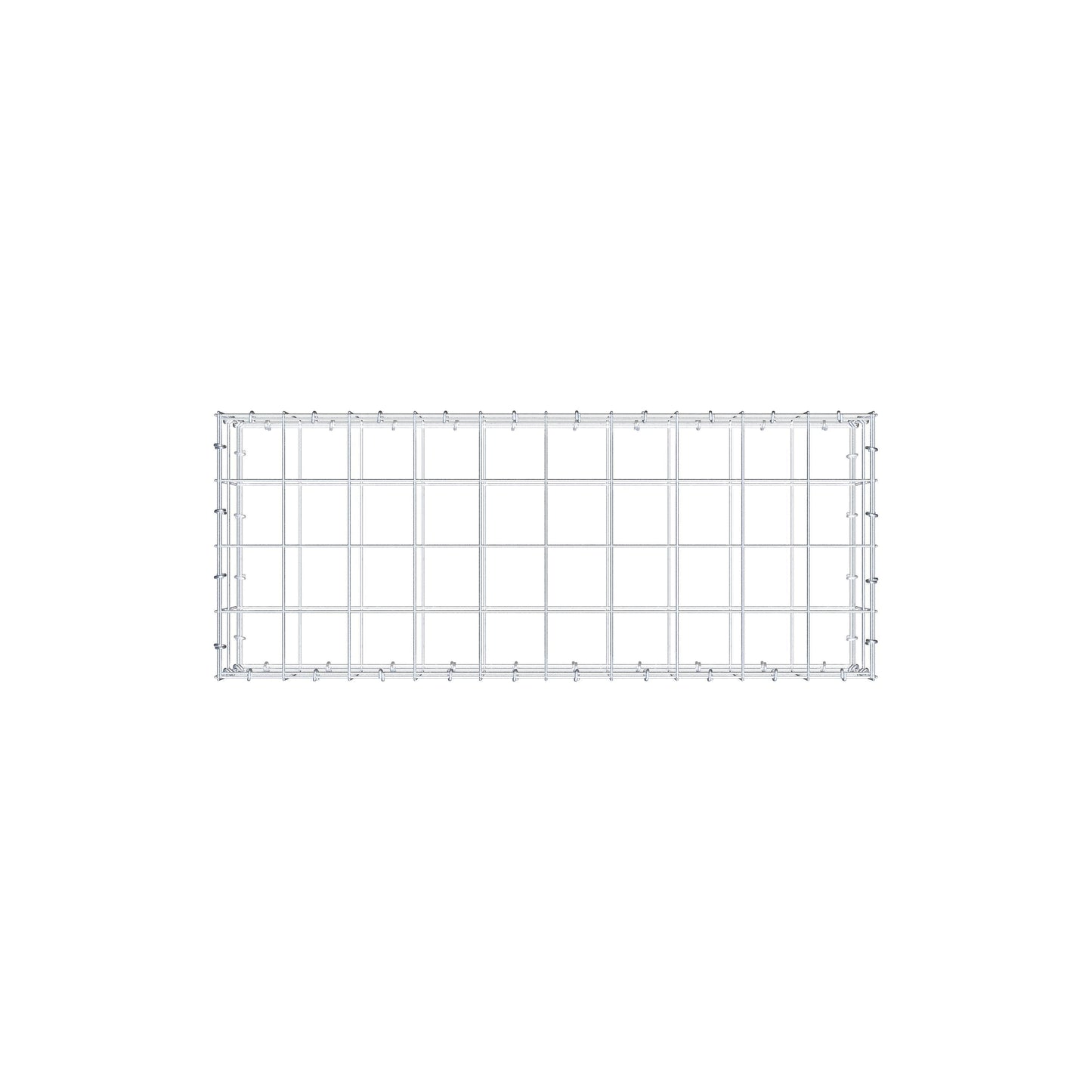 Gabion 100 cm x 20 cm x 40 cm (L x H x D), maskestørrelse 10 cm x 10 cm, C-ring