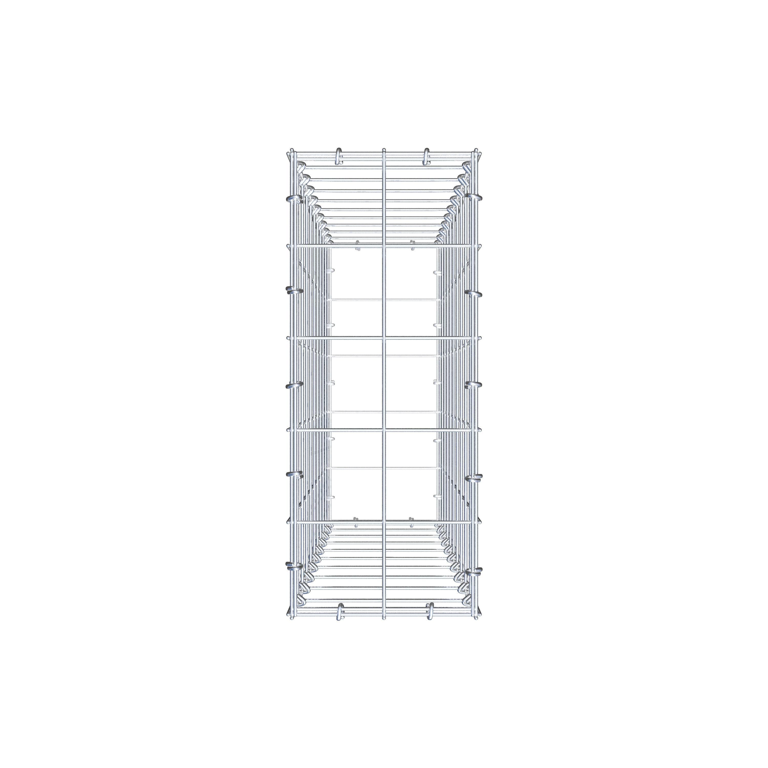 Gabione 100 cm x 20 cm x 50 cm (L x H x T), Maschenweite 10 cm x 10 cm, C-Ring