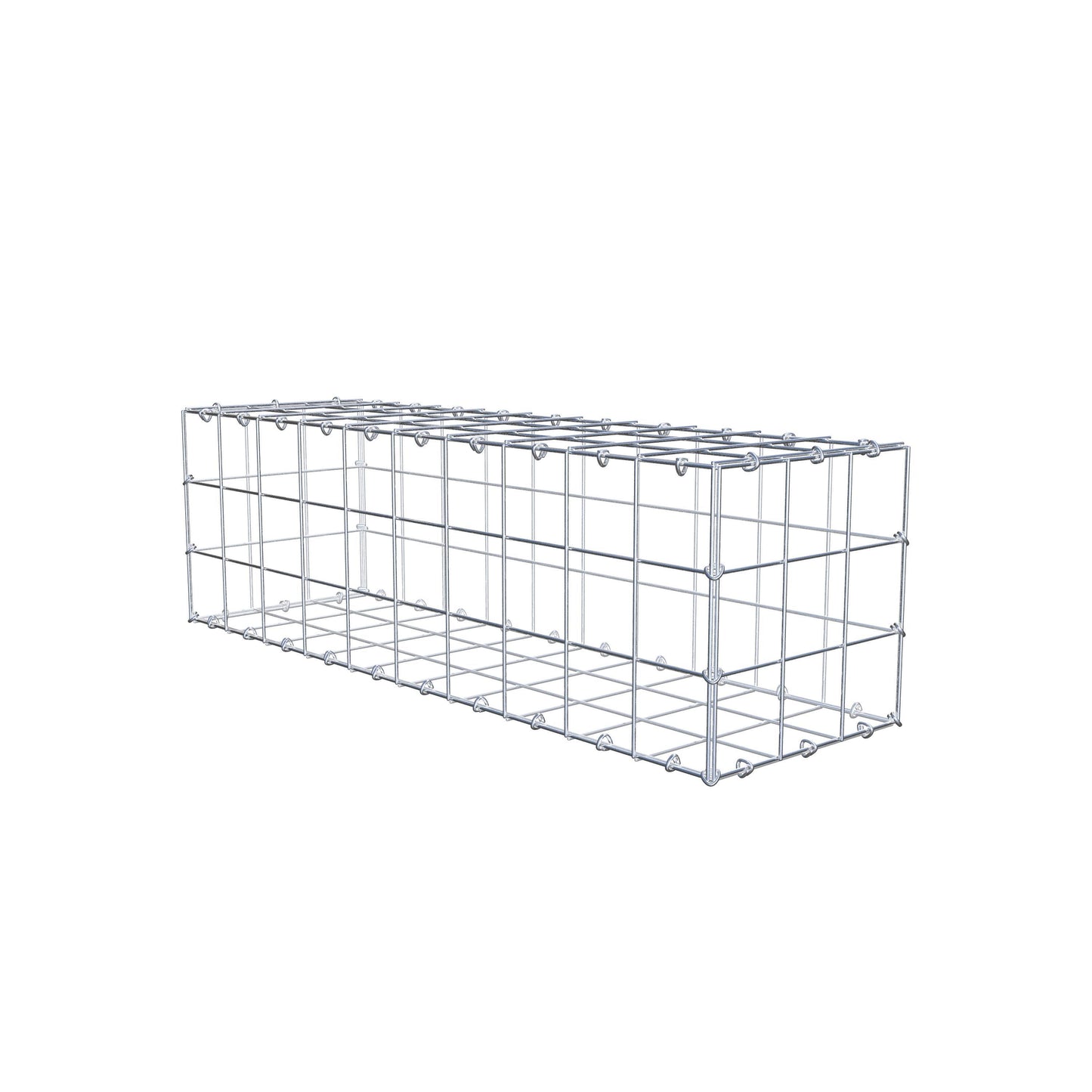 Gabion 100 cm x 30 cm x 30 cm (L x H x D), maskestørrelse 10 cm x 10 cm, C-ring
