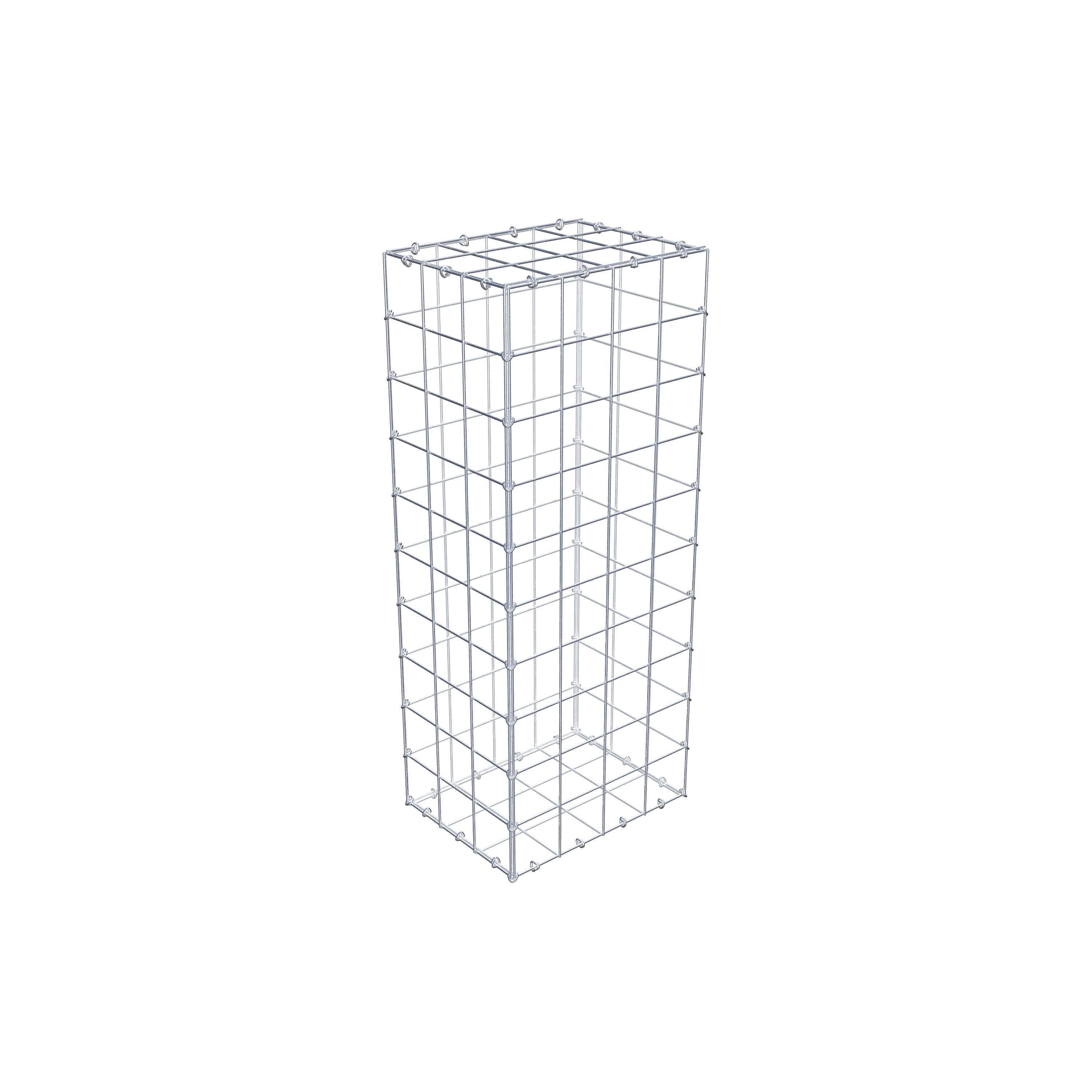 Gabion 100 cm x 30 cm x 40 cm (L x H x D), mesh size 10 cm x 10 cm, C-ring