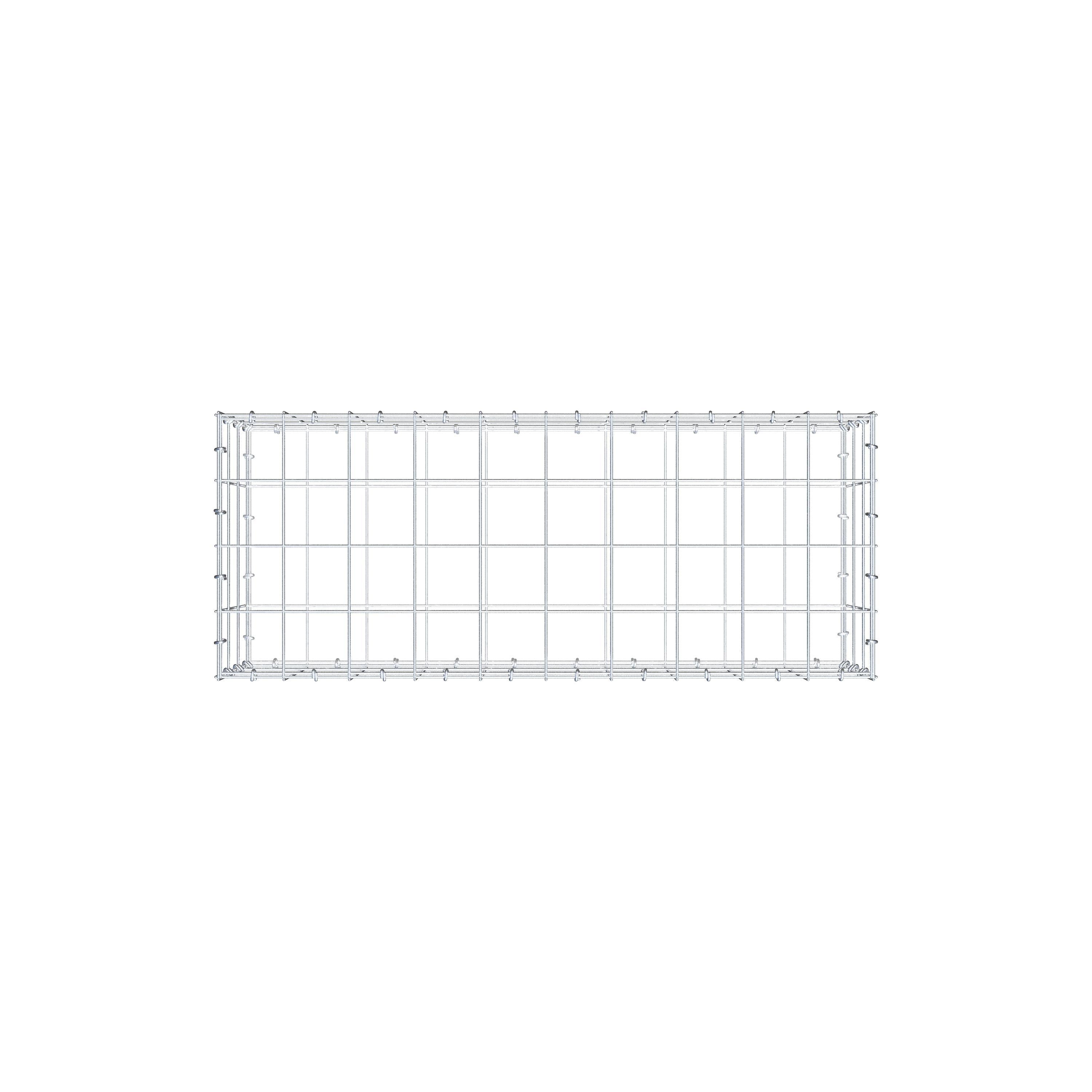 Gabion 100 cm x 30 cm x 40 cm (L x H x D), mesh size 10 cm x 10 cm, C-ring