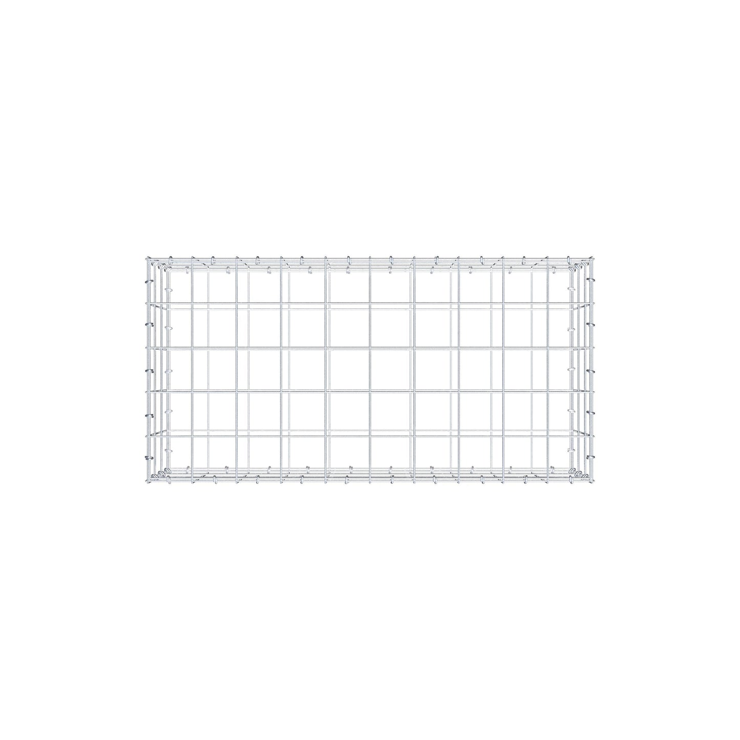 Gabion 100 cm x 30 cm x 50 cm (L x H x D), maskestørrelse 10 cm x 10 cm, C-ring