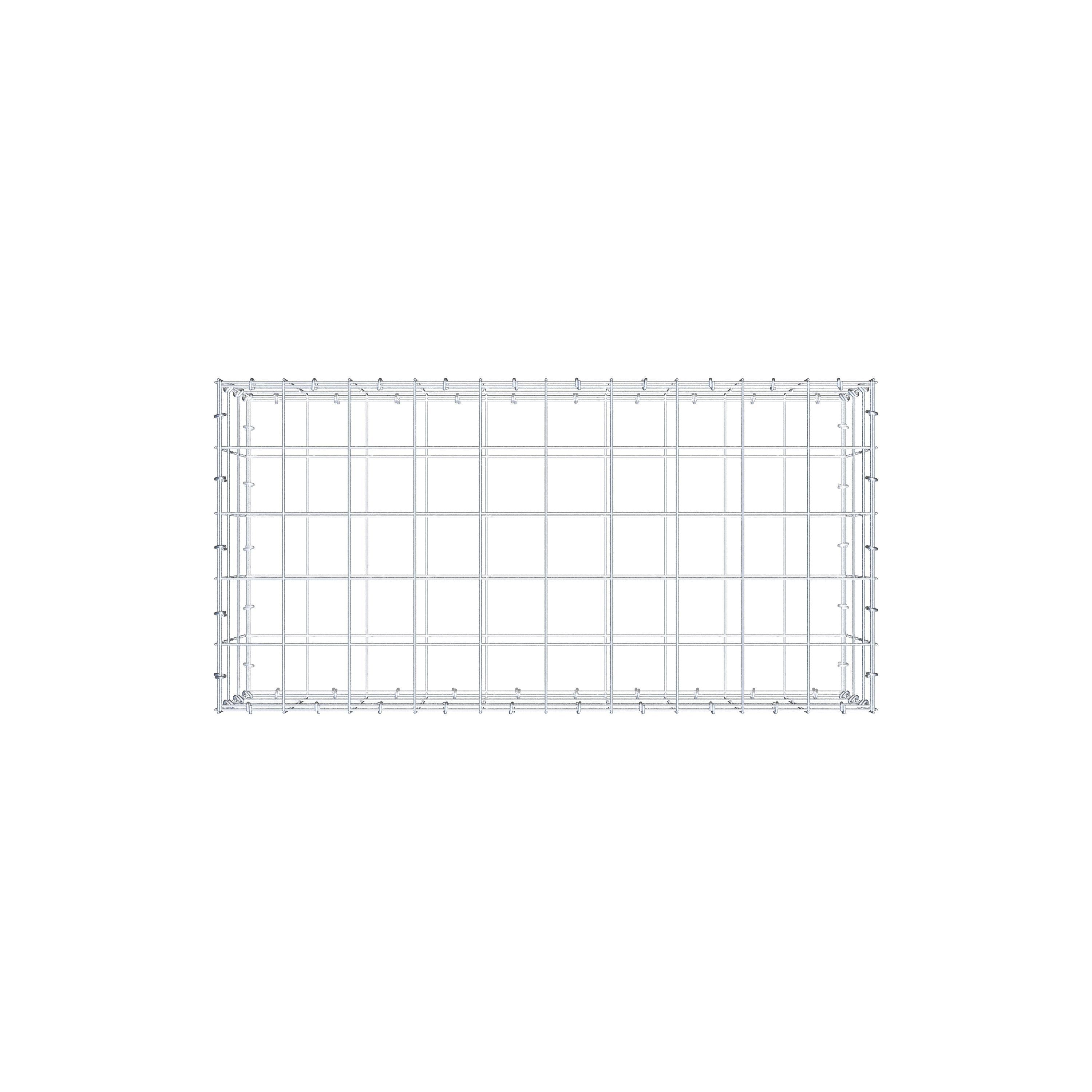 Gabion 100 cm x 30 cm x 50 cm (L x H x D), mesh size 10 cm x 10 cm, C-ring