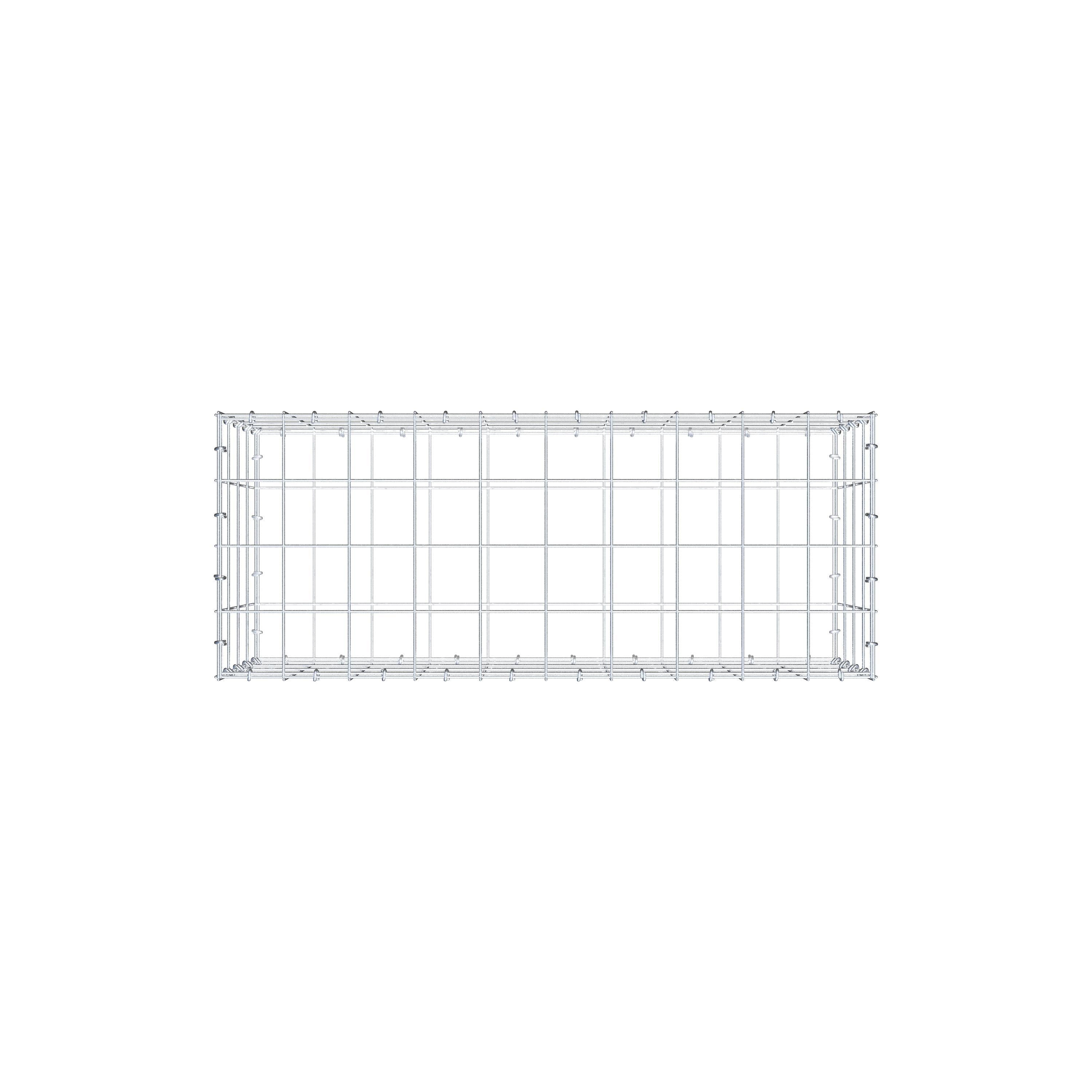 Gabion 100 cm x 40 cm x 40 cm (L x H x D), maskestørrelse 10 cm x 10 cm, C-ring