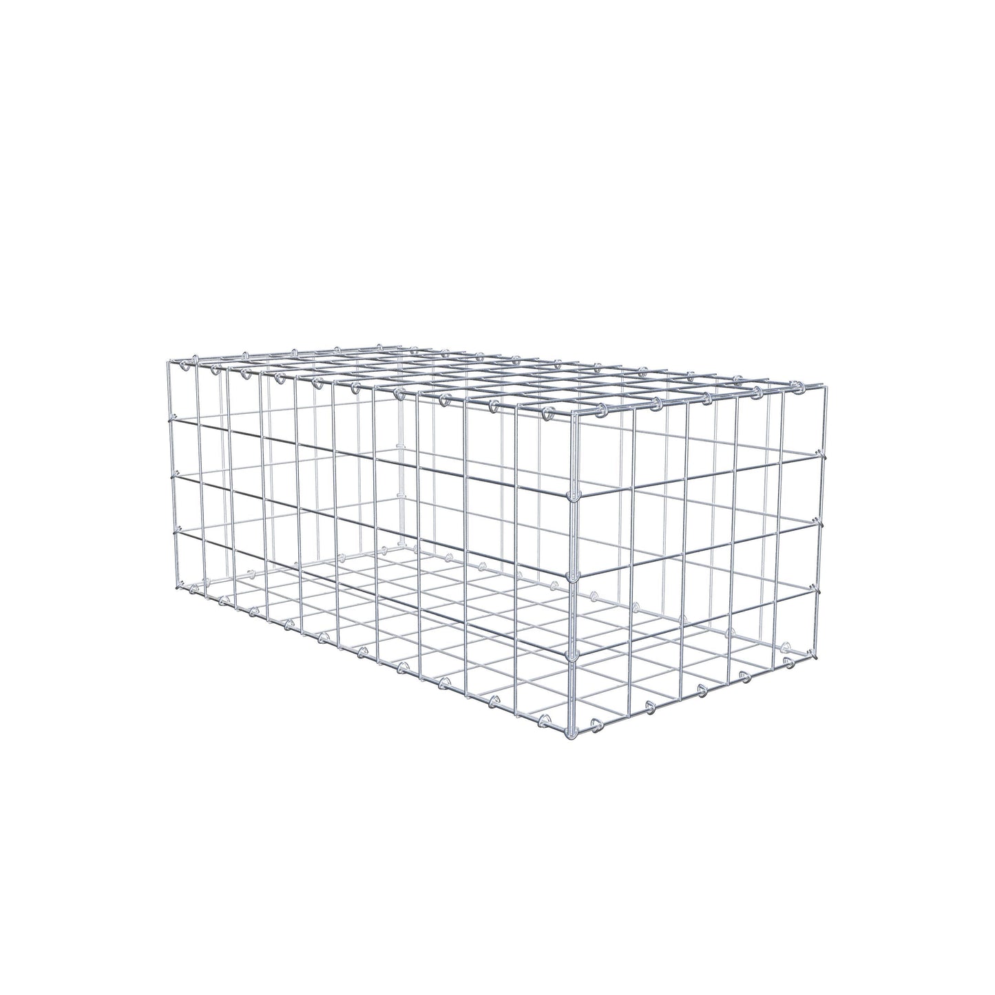 Gabion 100 cm x 40 cm x 50 cm (L x H x D), maskstorlek 10 cm x 10 cm, C-ring