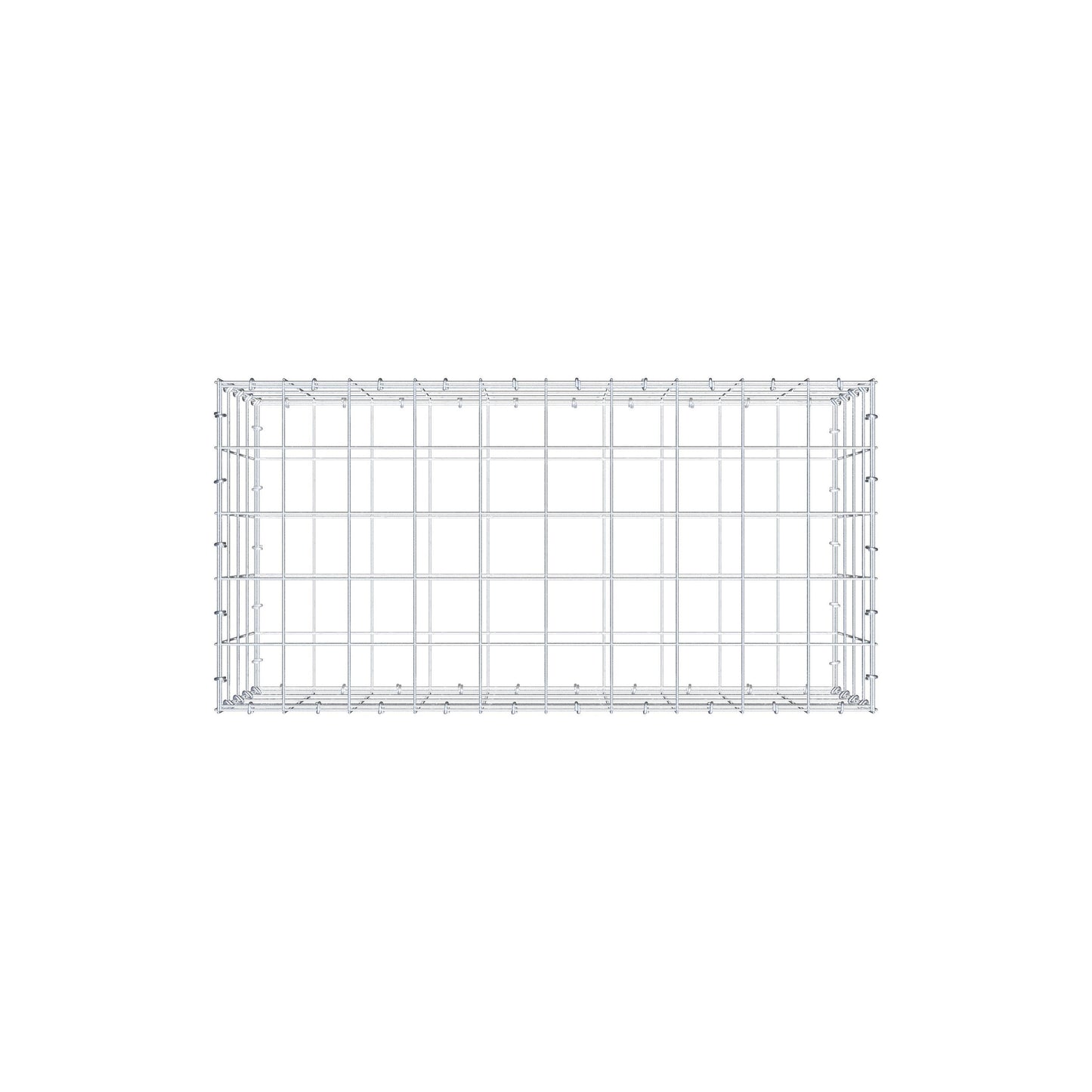 Gabion 100 cm x 40 cm x 50 cm (L x H x D), maskstorlek 10 cm x 10 cm, C-ring