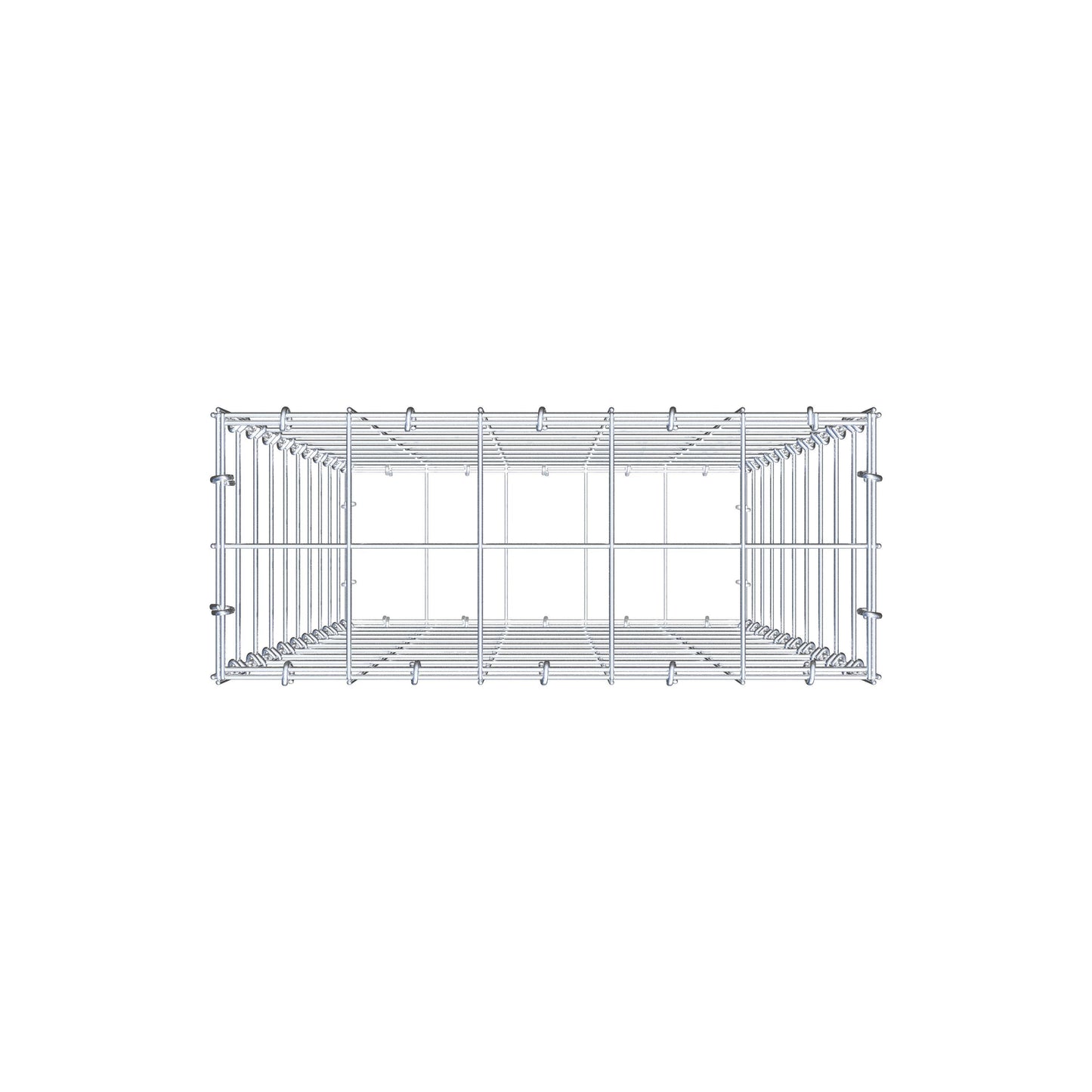 Gabion 100 cm x 50 cm x 20 cm (L x H x D), mesh size 10 cm x 10 cm, C-ring