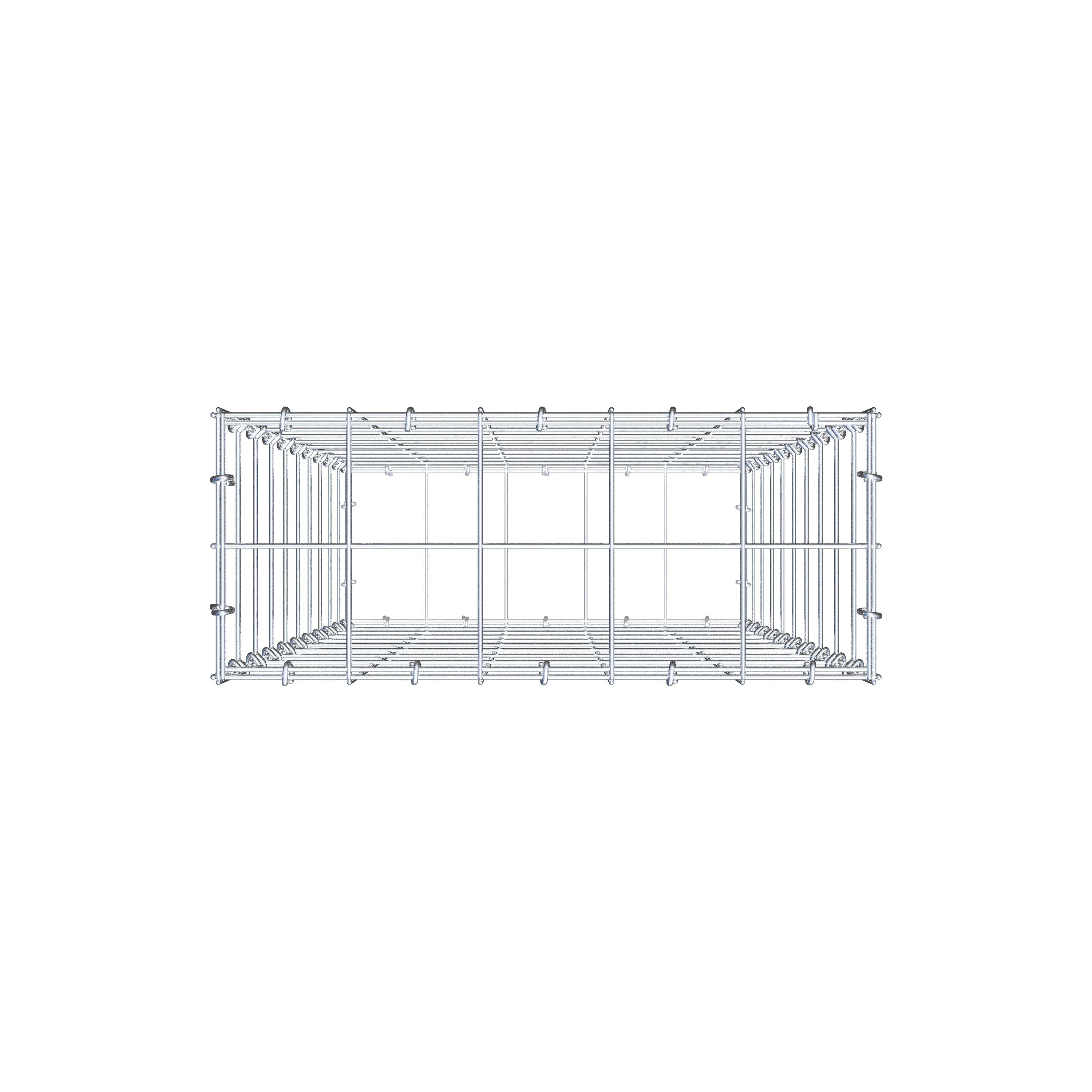 Gabione 100 cm x 50 cm x 20 cm (L x H x T), Maschenweite 10 cm x 10 cm, C-Ring