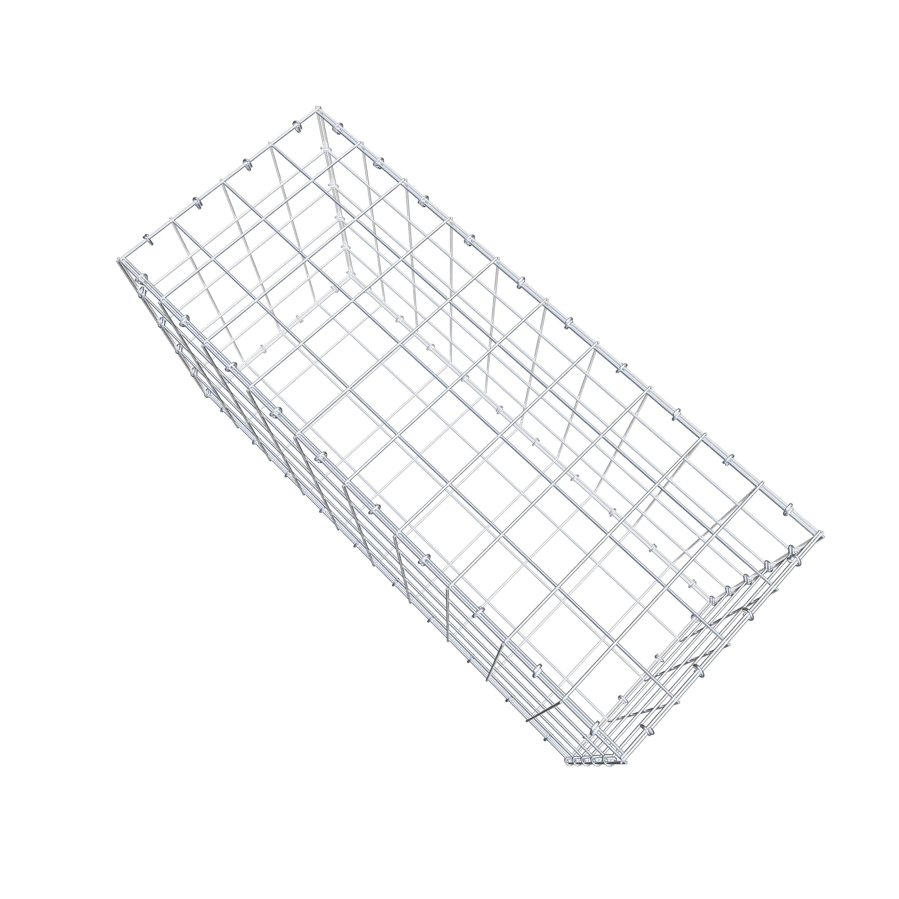 Gabion 100 cm x 50 cm x 40 cm (L x H x D), mesh size 10 cm x 10 cm, C-ring