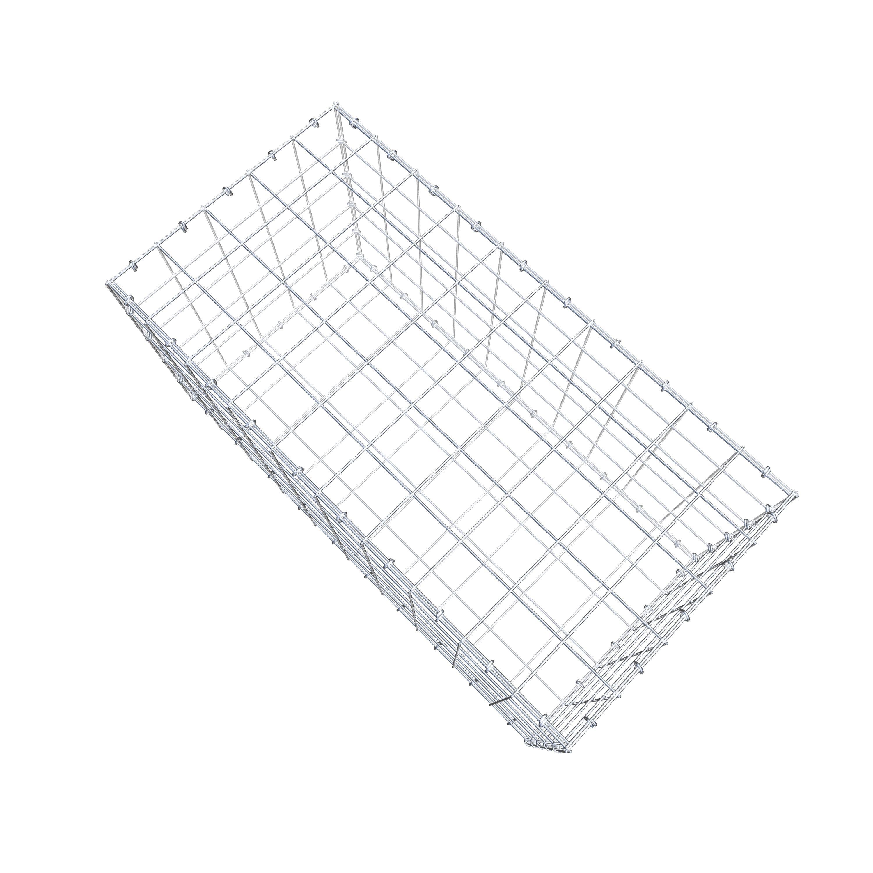 Gabion 100 cm x 50 cm x 50 cm (L x H x D), maskestørrelse 10 cm x 10 cm, C-ring