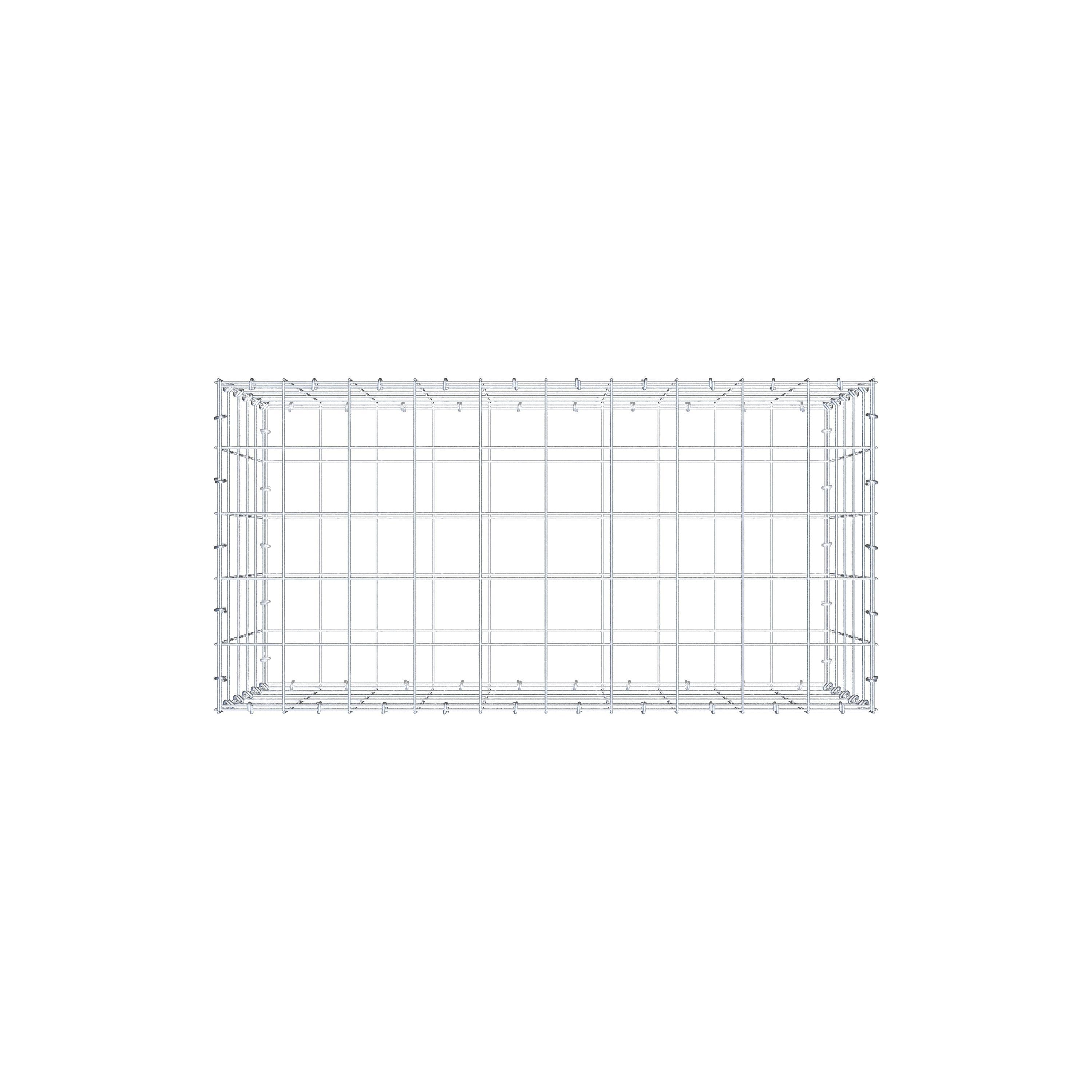 Gabion 100 cm x 50 cm x 50 cm (L x H x D), maskestørrelse 10 cm x 10 cm, C-ring