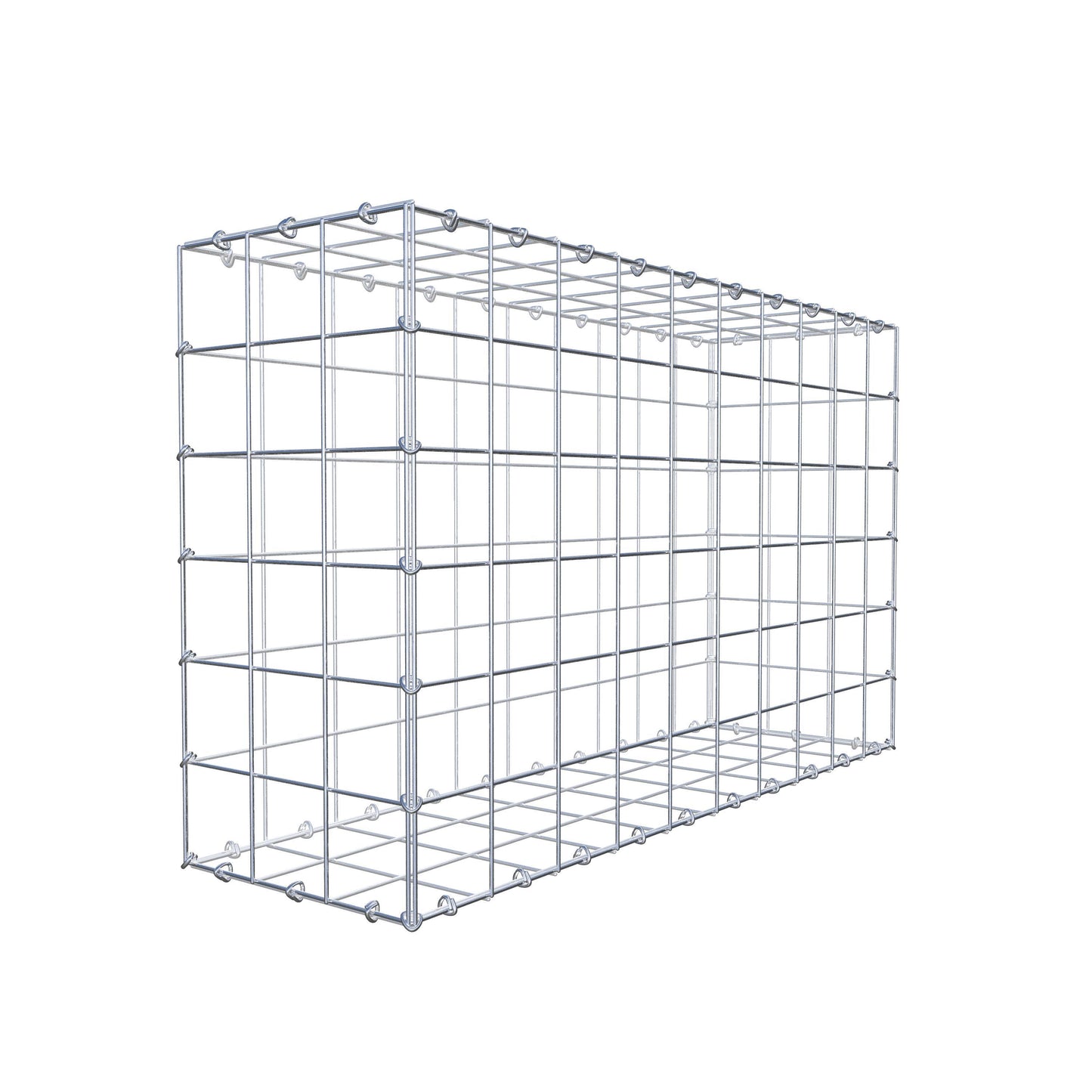 Gabion 100 cm x 60 cm x 30 cm (L x H x D), mesh size 10 cm x 10 cm, C-ring