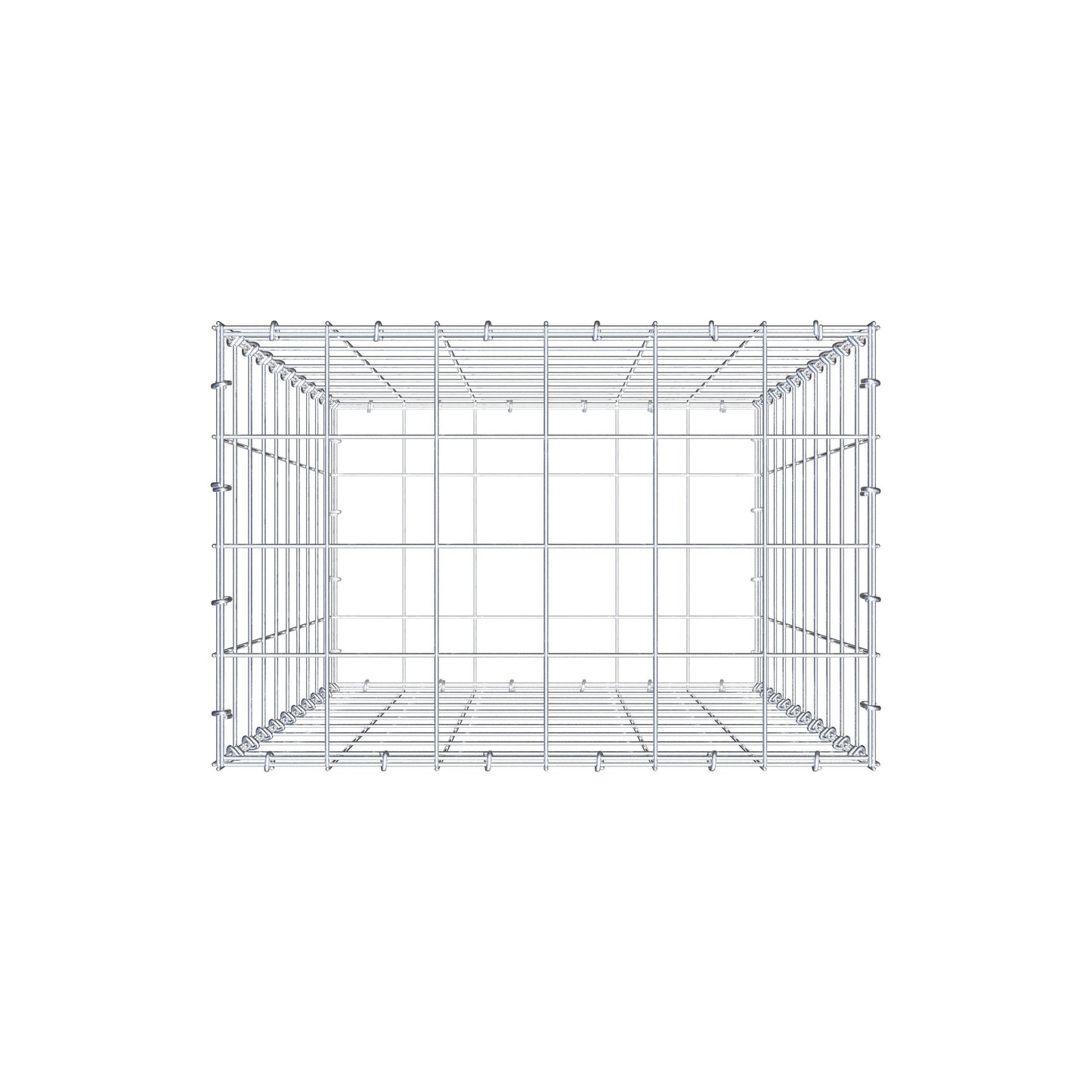 Gabion 100 cm x 60 cm x 40 cm (L x H x D), maskestørrelse 10 cm x 10 cm, C-ring