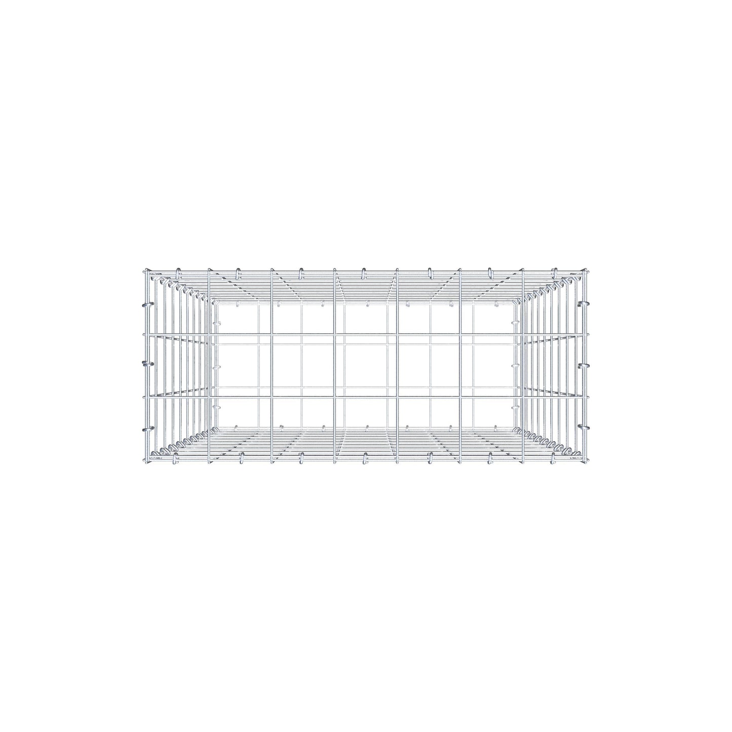 Gabbione 100 cm x 70 cm x 30 cm (L x H x P), maglia 10 cm x 10 cm, anello a C