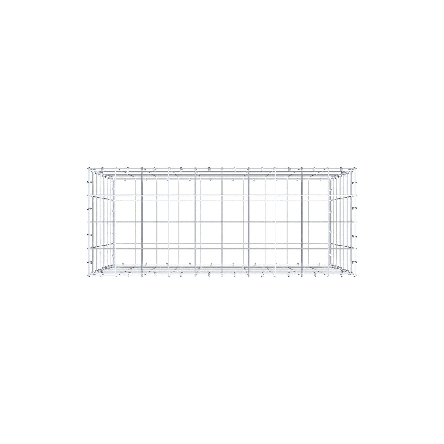 Gabion 100 cm x 70 cm x 40 cm (L x H x D), maskestørrelse 10 cm x 10 cm, C-ring